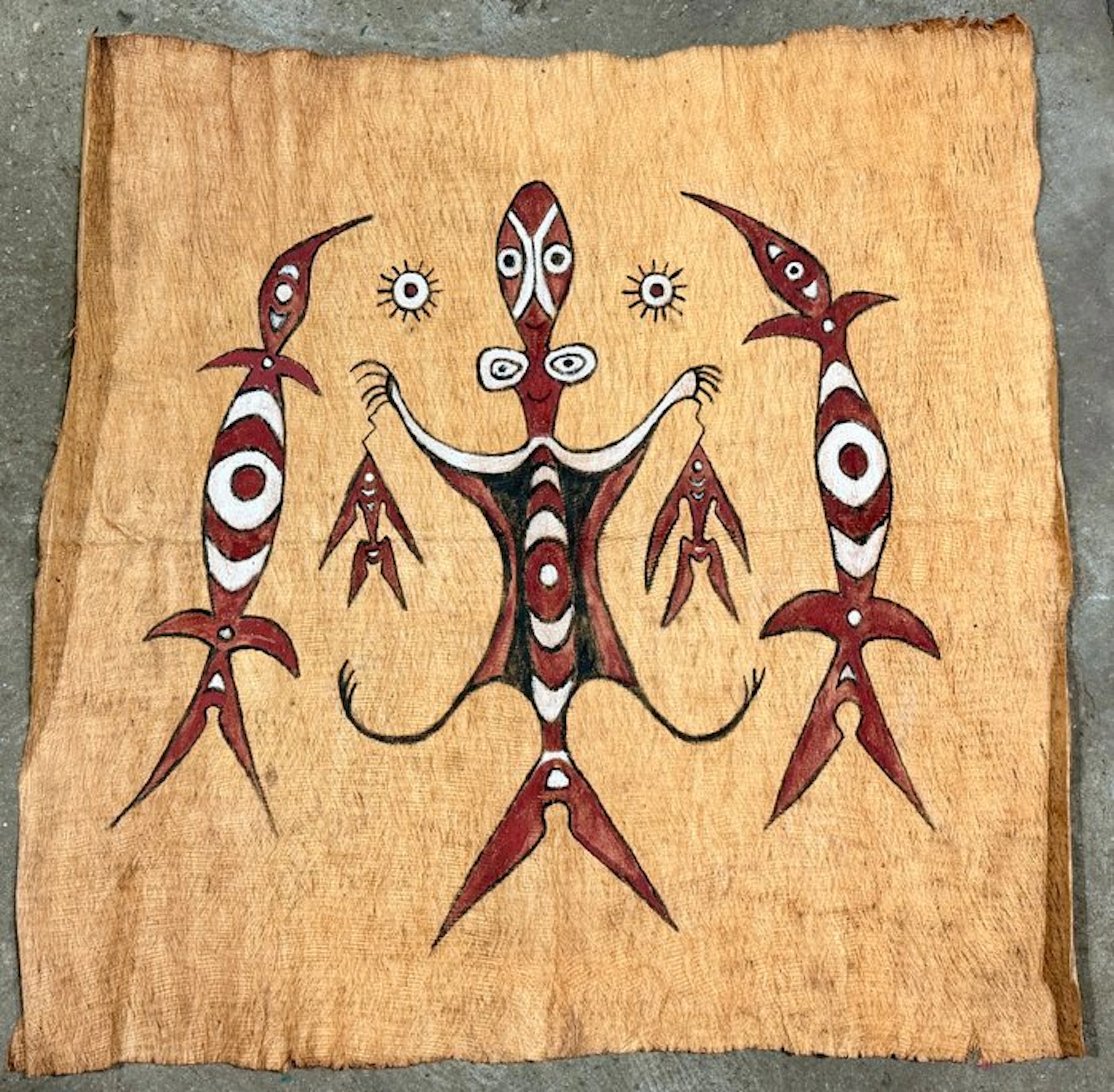 One. Of the best Tapa cloths with magical spirits Sentani...