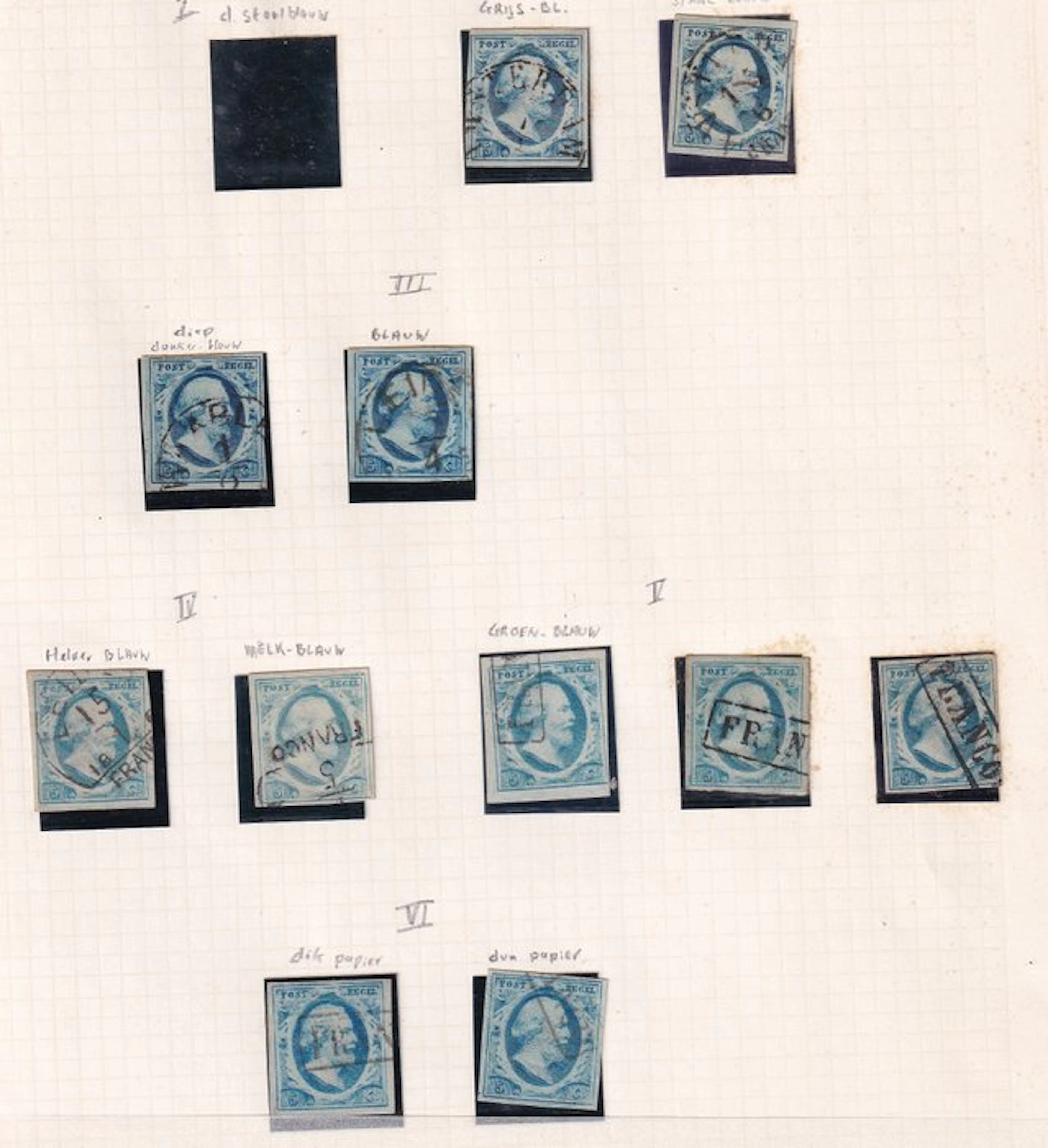 Netherlands 1852 - Interesting! Border corrections and NVPH 1 placed.