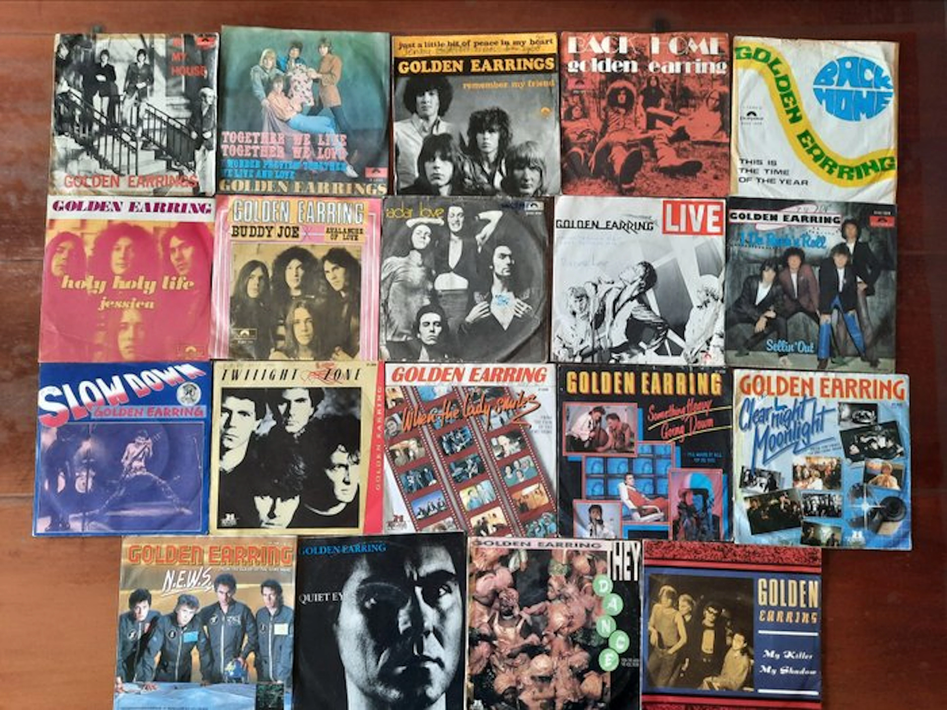 Golden Earring - 19 x 7" singles 45RPM - Multiple titles...