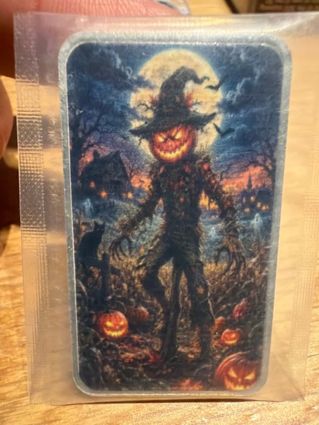 World. Silver bar Halloween 1 oz (.999) Silber (No reserve price)