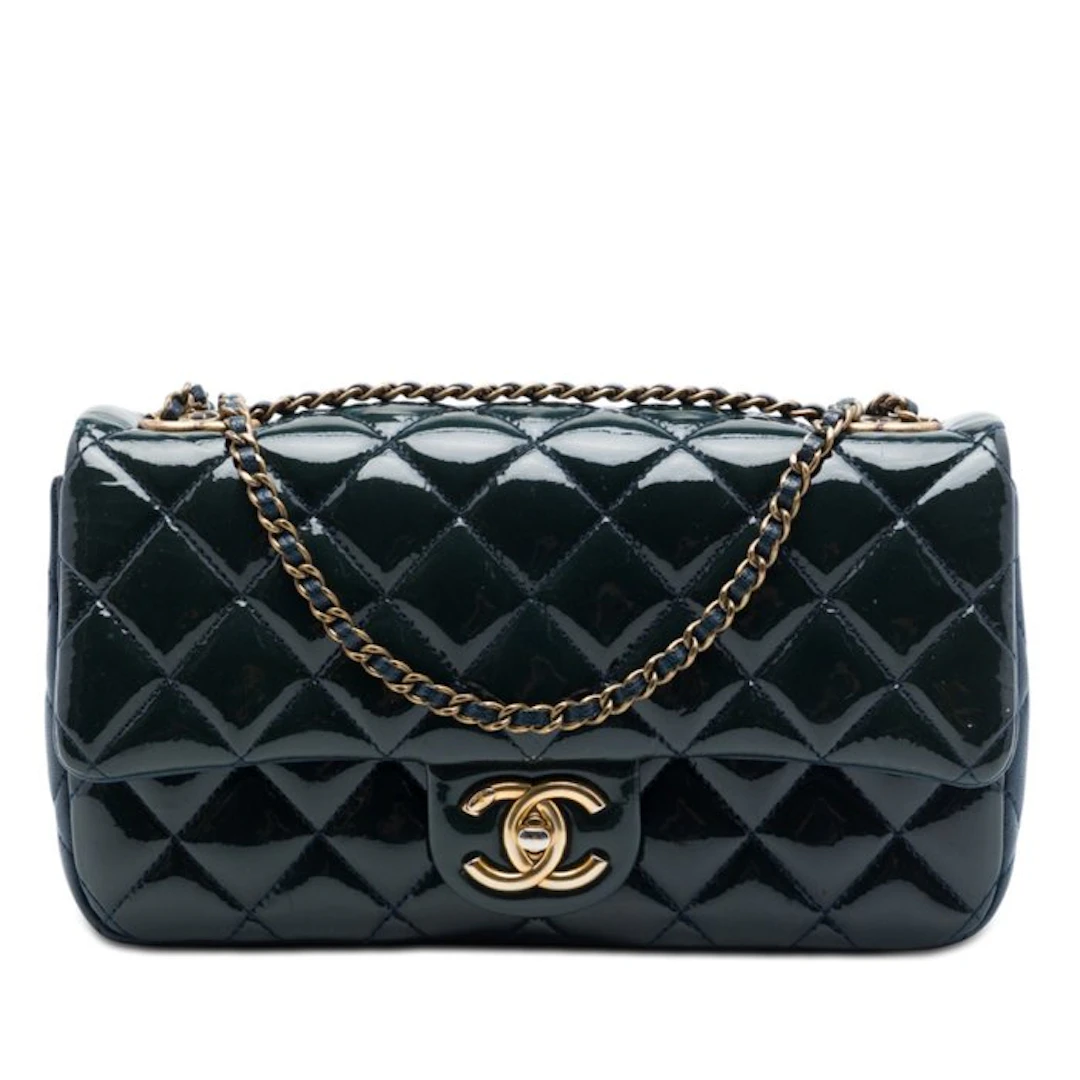 Chanel - Paris Salzburg Medium Patent and Goatskin CC Eyelet Flap - Bag