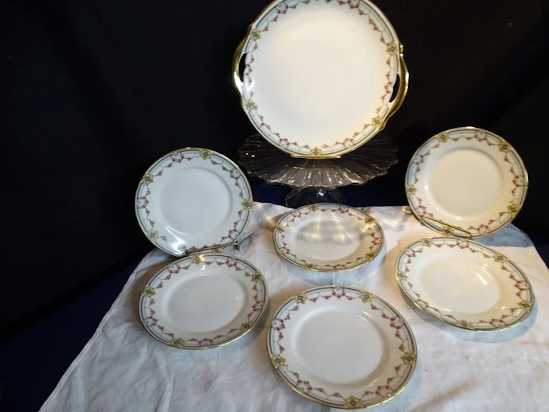 Limoges - Dessert service (13) - Porcelain