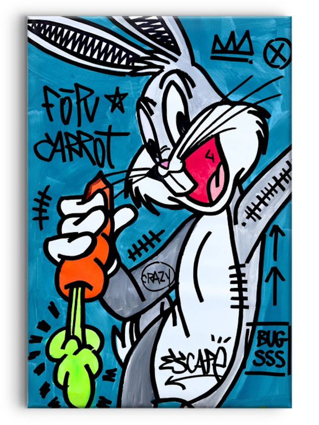 LACRISS (1990) - Bugs Bunny Carrot - Original Paint 100% - XL