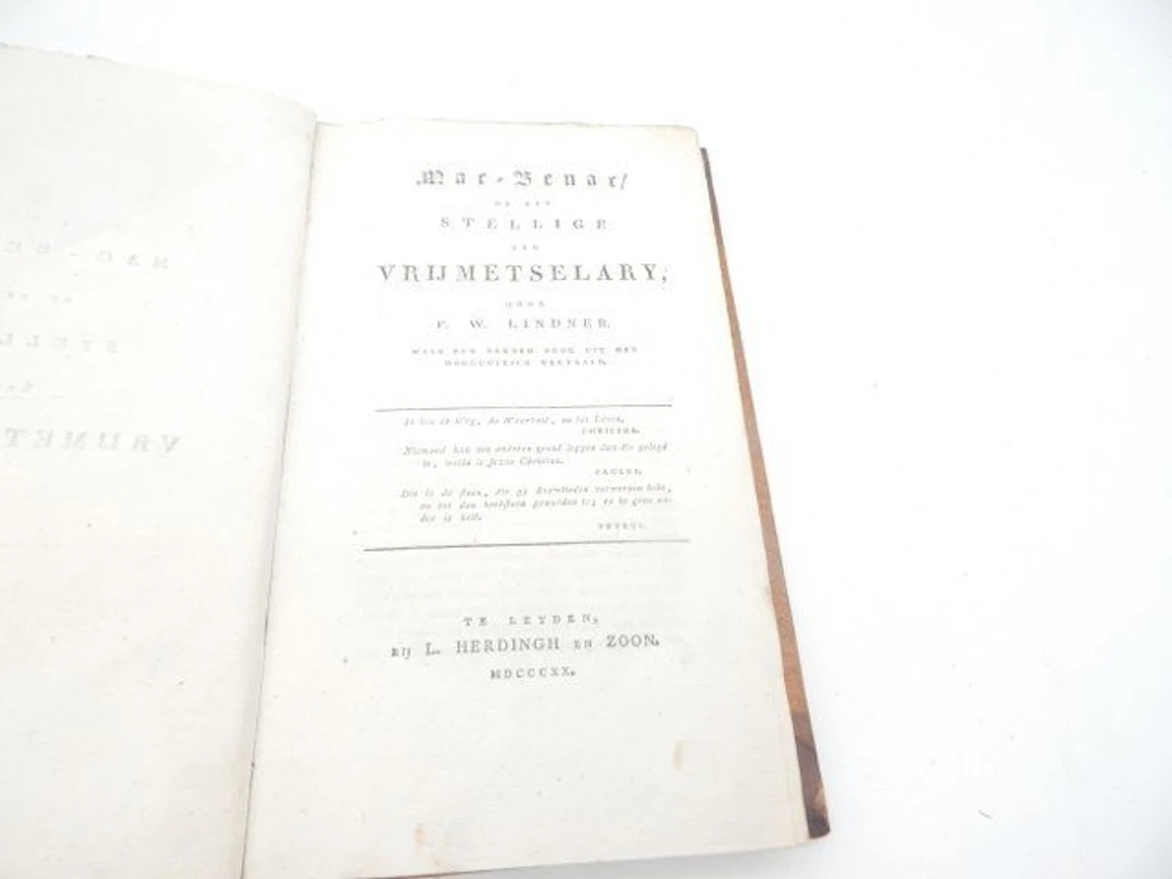 Lindner - vrijmetselarij Mac benac - 1820