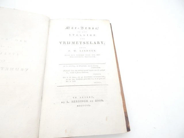 Lindner - vrijmetselarij Mac benac - 1820