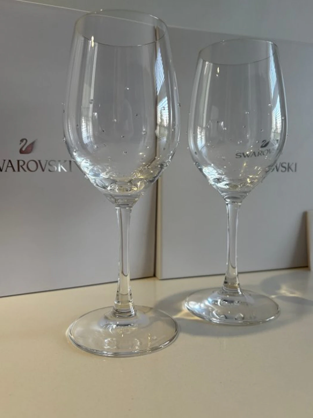 Figure - Swarovski - wijnglazen - Boxed - Crystal