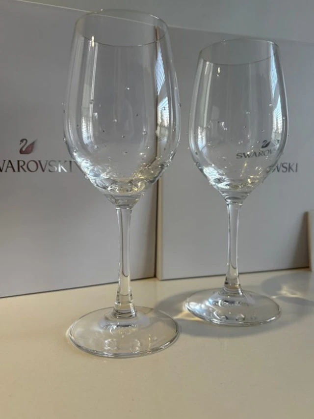 Figure - Swarovski - wijnglazen - Boxed - Crystal