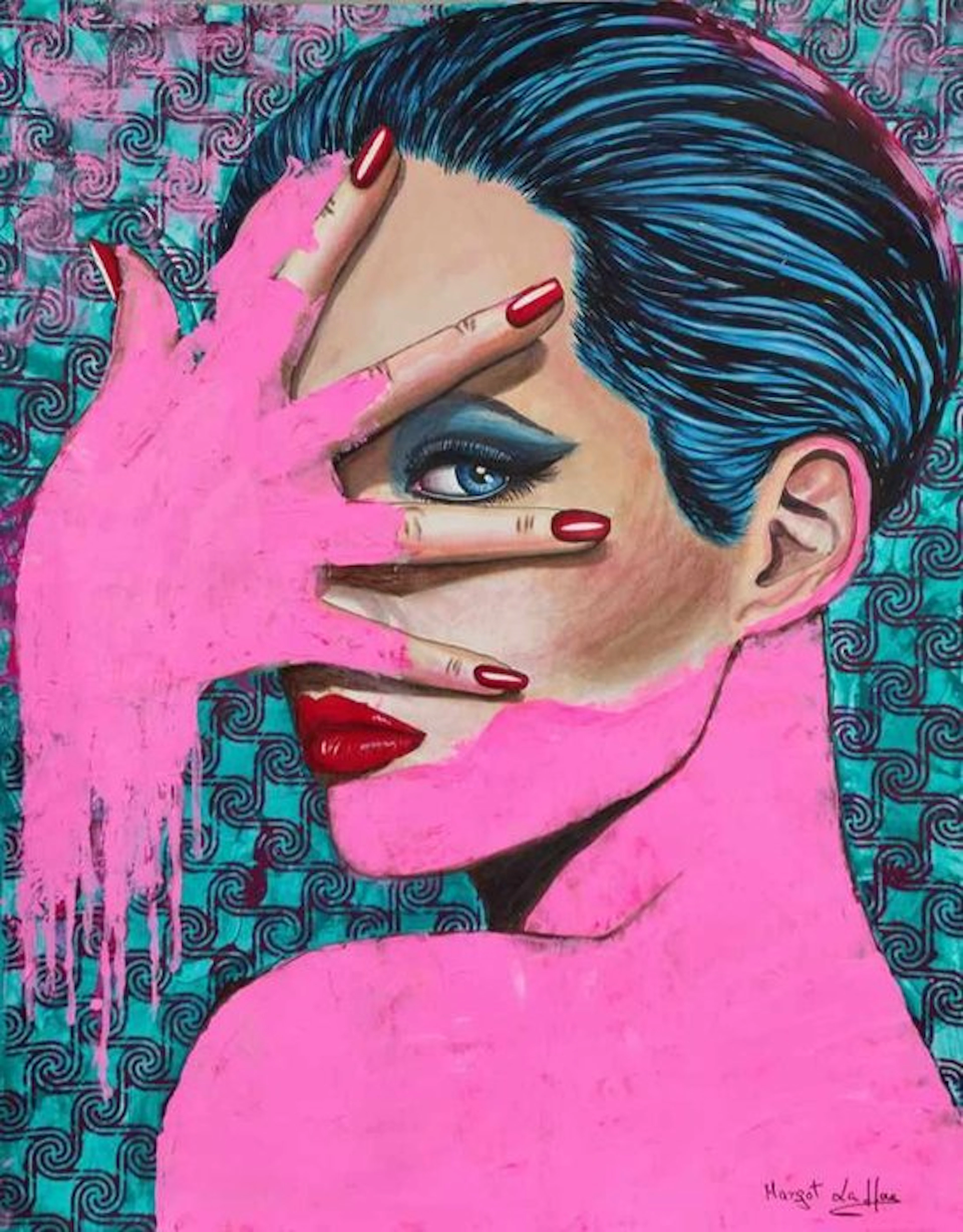 Margot Laffon - Urban Rose - Original - Completely hand-painted