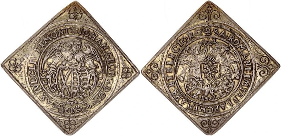 Germany, Saxony. Johann Georg I.. Reichsdoppeltaler-Klippe (60 Groschen) 1622