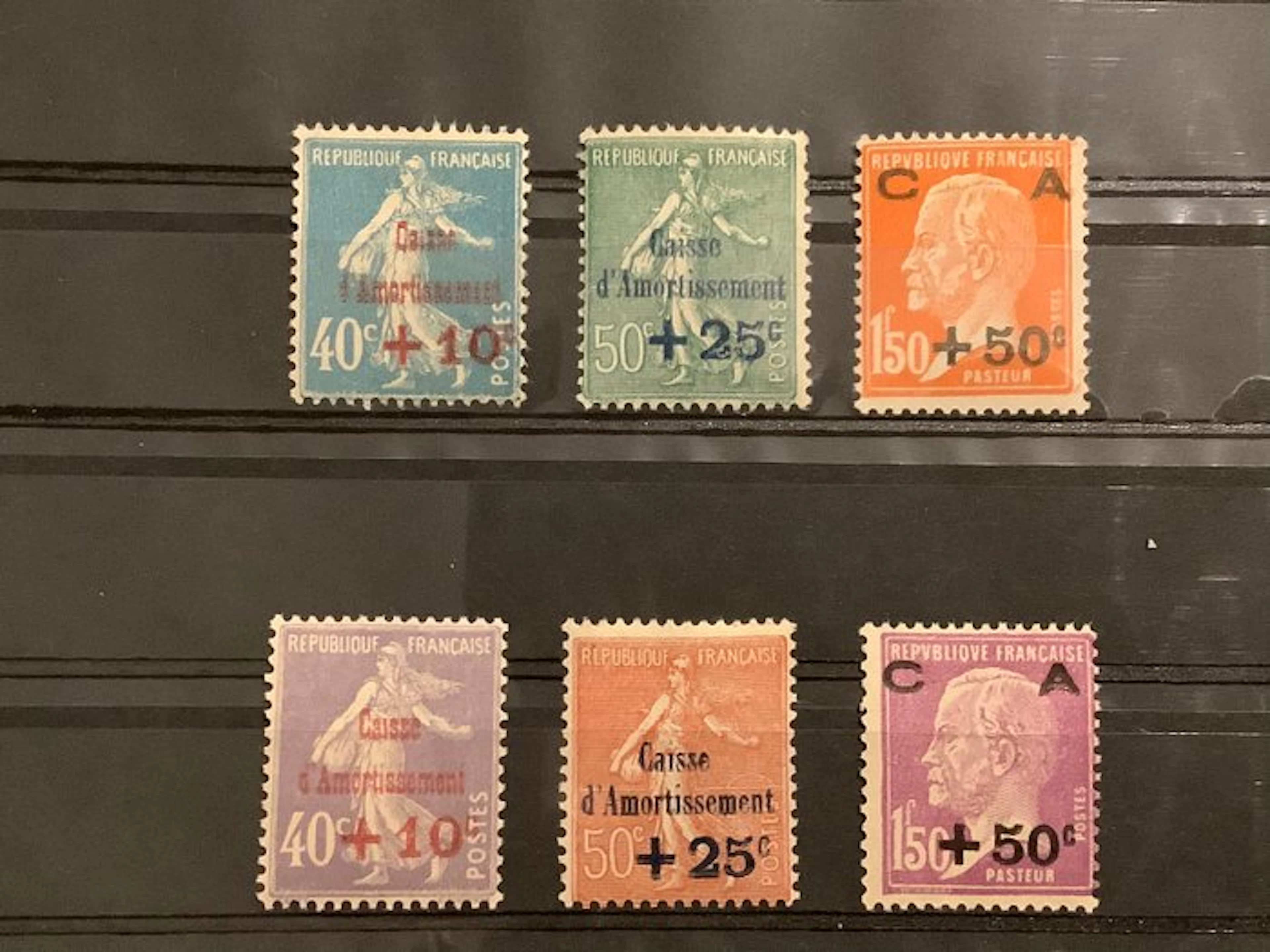 France 1927/1928 - Caisse D’Amoritissement I and II - MNH - Yvert 246/251