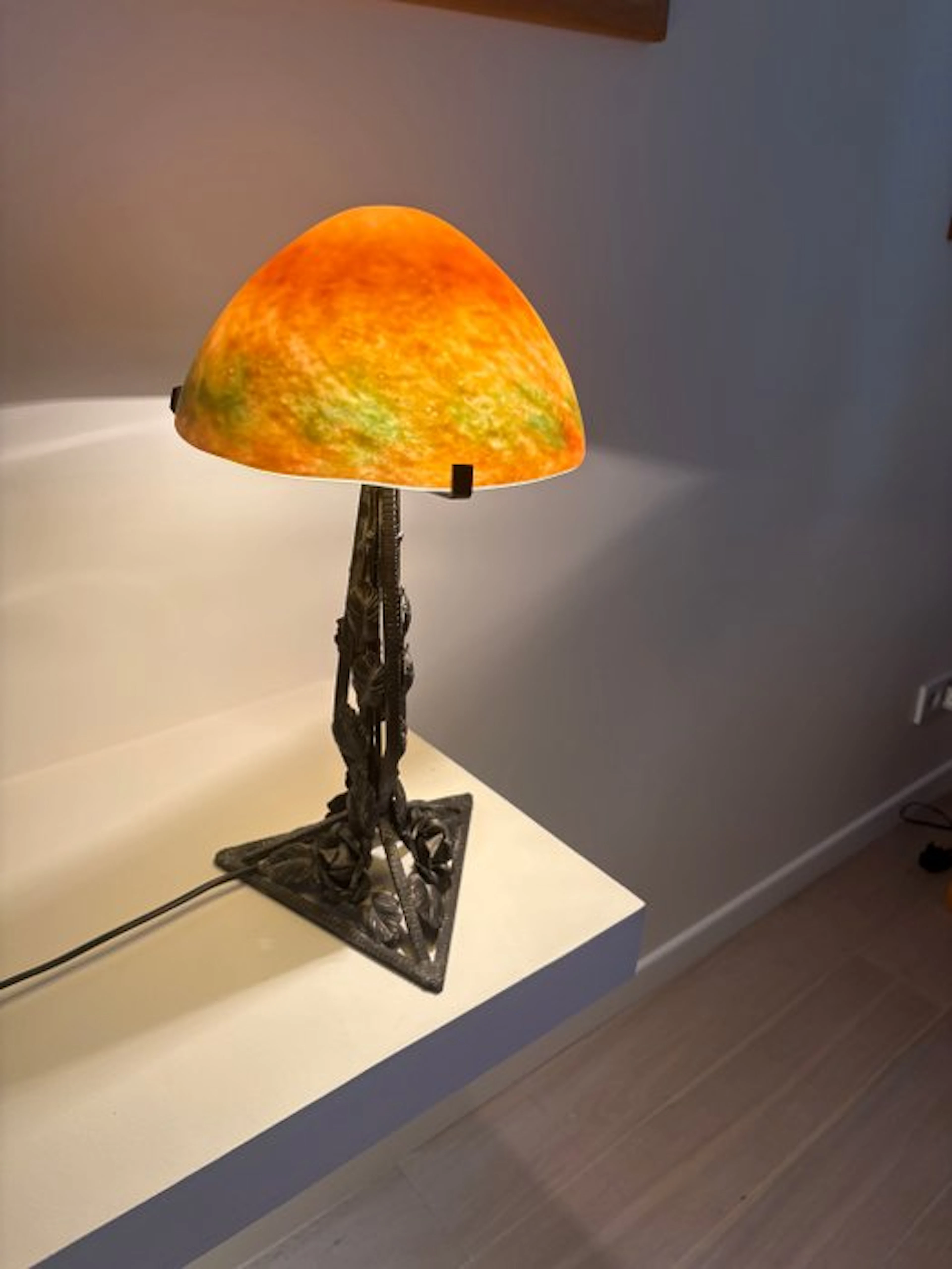 Table lamp - Wrought iron - Art Deco lamp