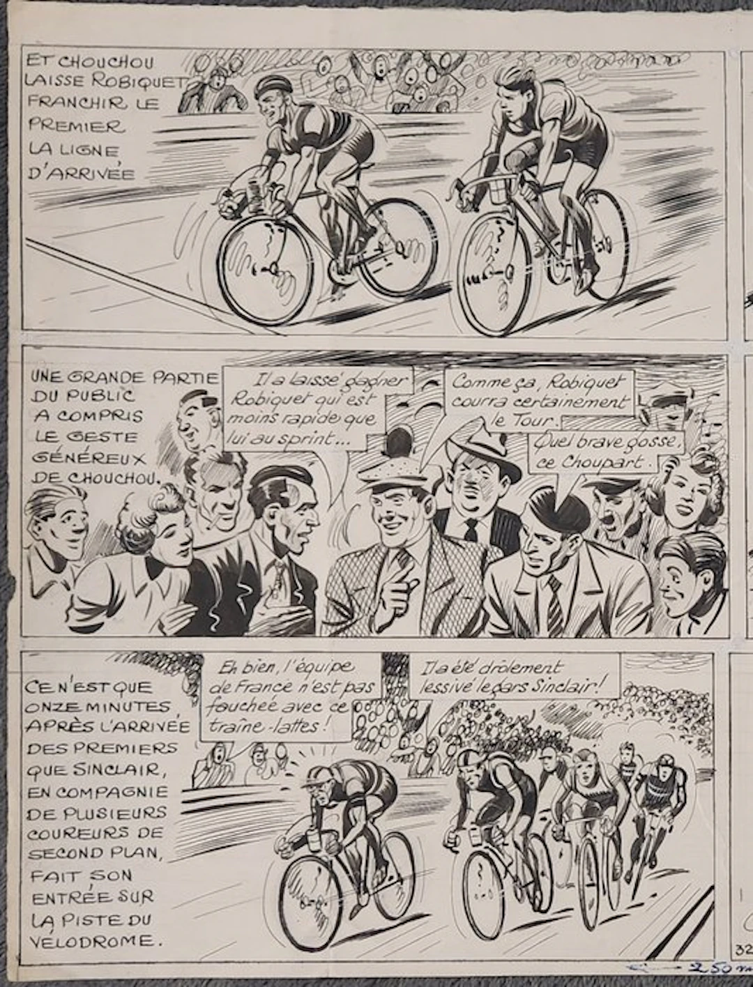 Pellos, René - 1 Original page - Chouchou, roi de la petite reine - 1950'