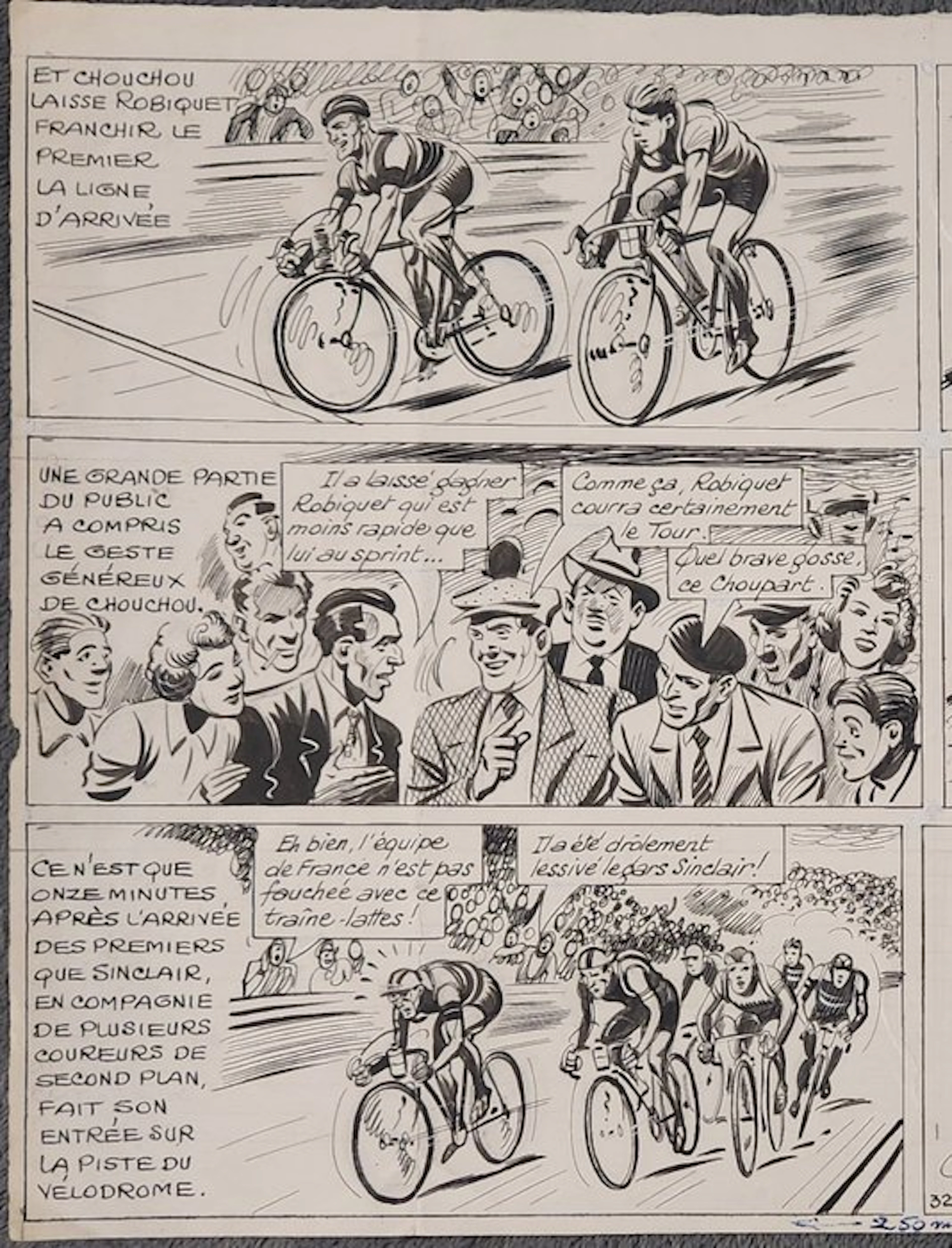 Pellos, René - 1 Original page - Chouchou, roi de la petite reine - 1950'