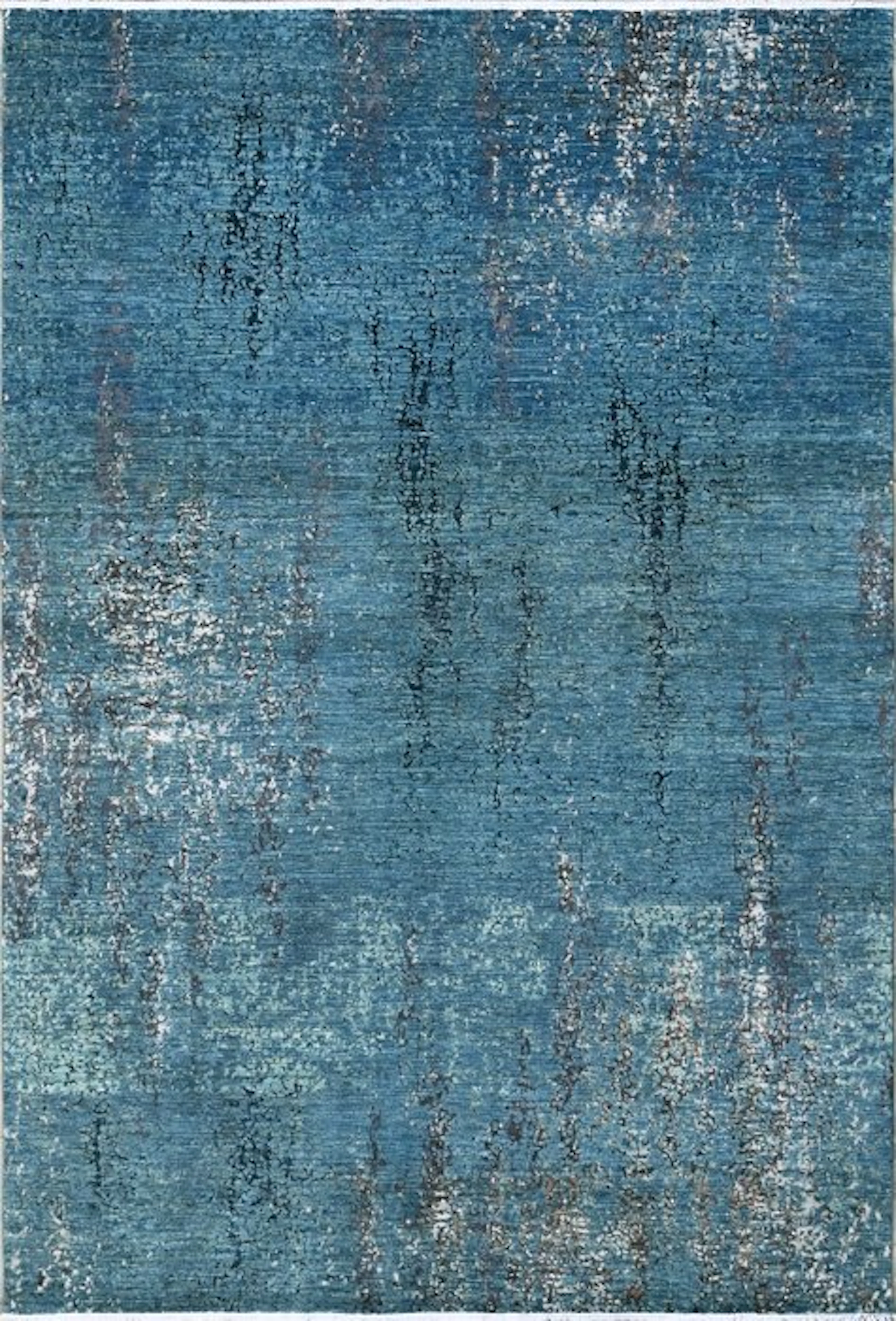 Hand-knotted designer rug made of wool & silk – Very fine...
