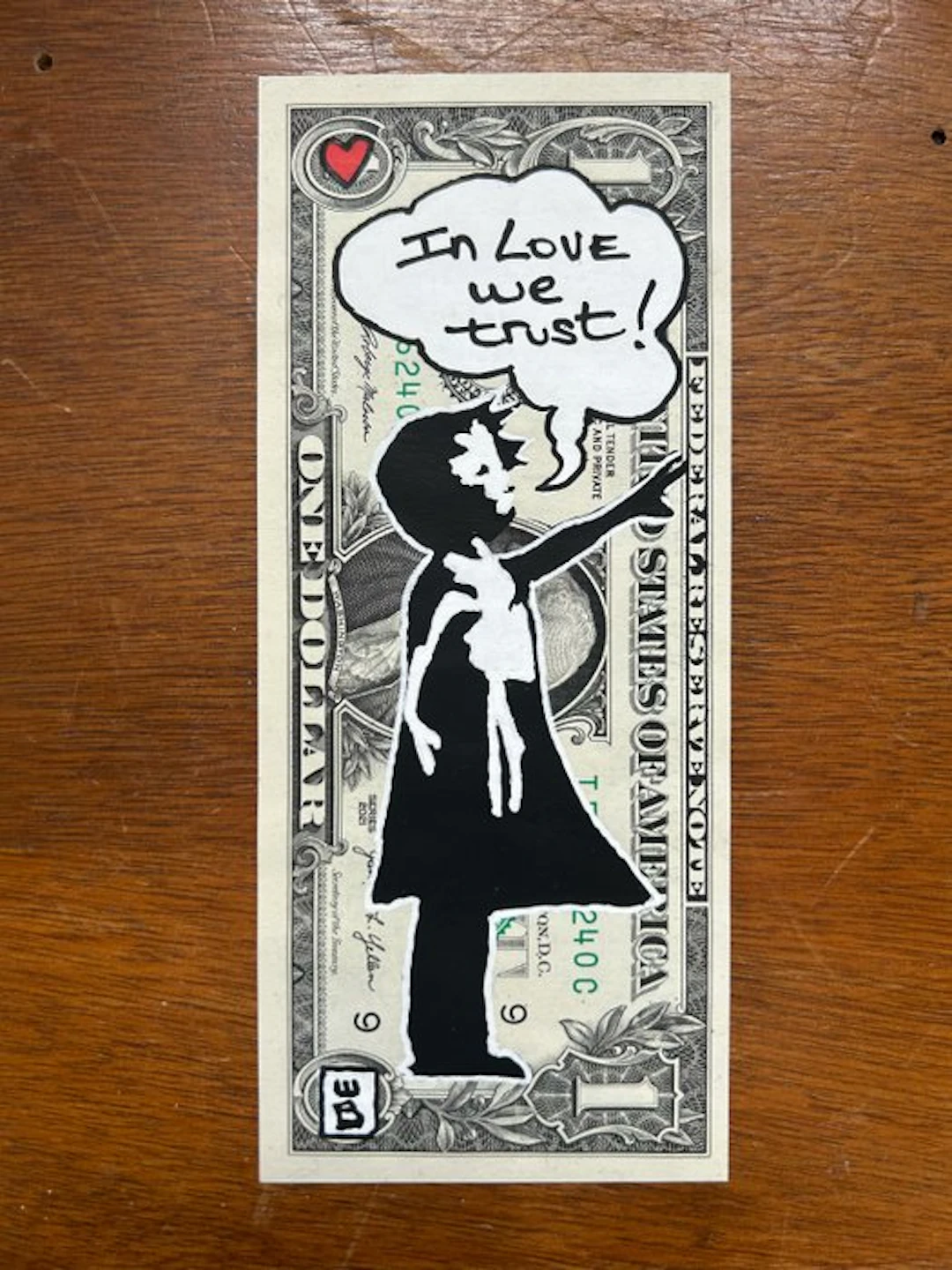 eR.B. - Street Art " In Love we trust " Tribute to Banksy