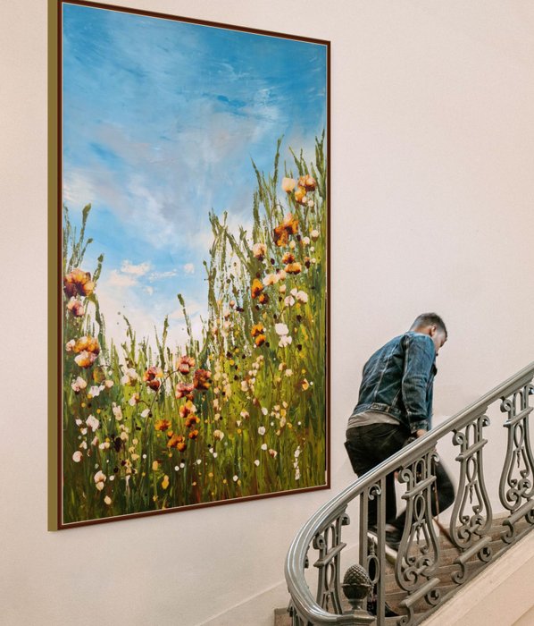 Irina Morisch - heaven is in my hands- xxl floral artwork-