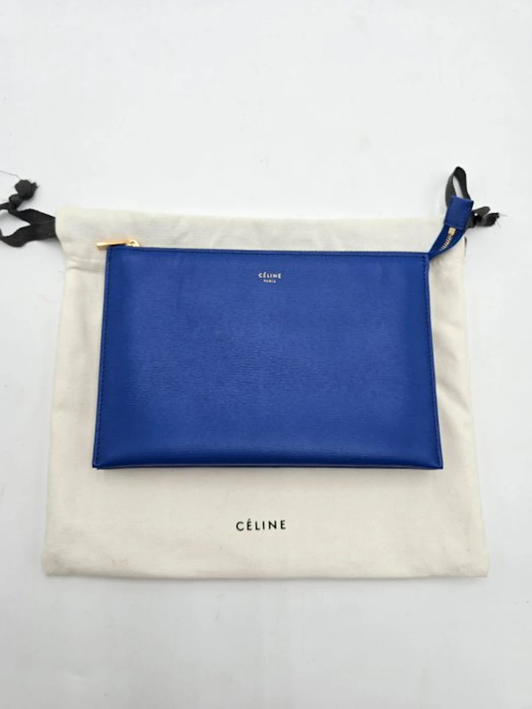 Céline - Pochette Celine Trio in Blu Elettrico - Clutch bag