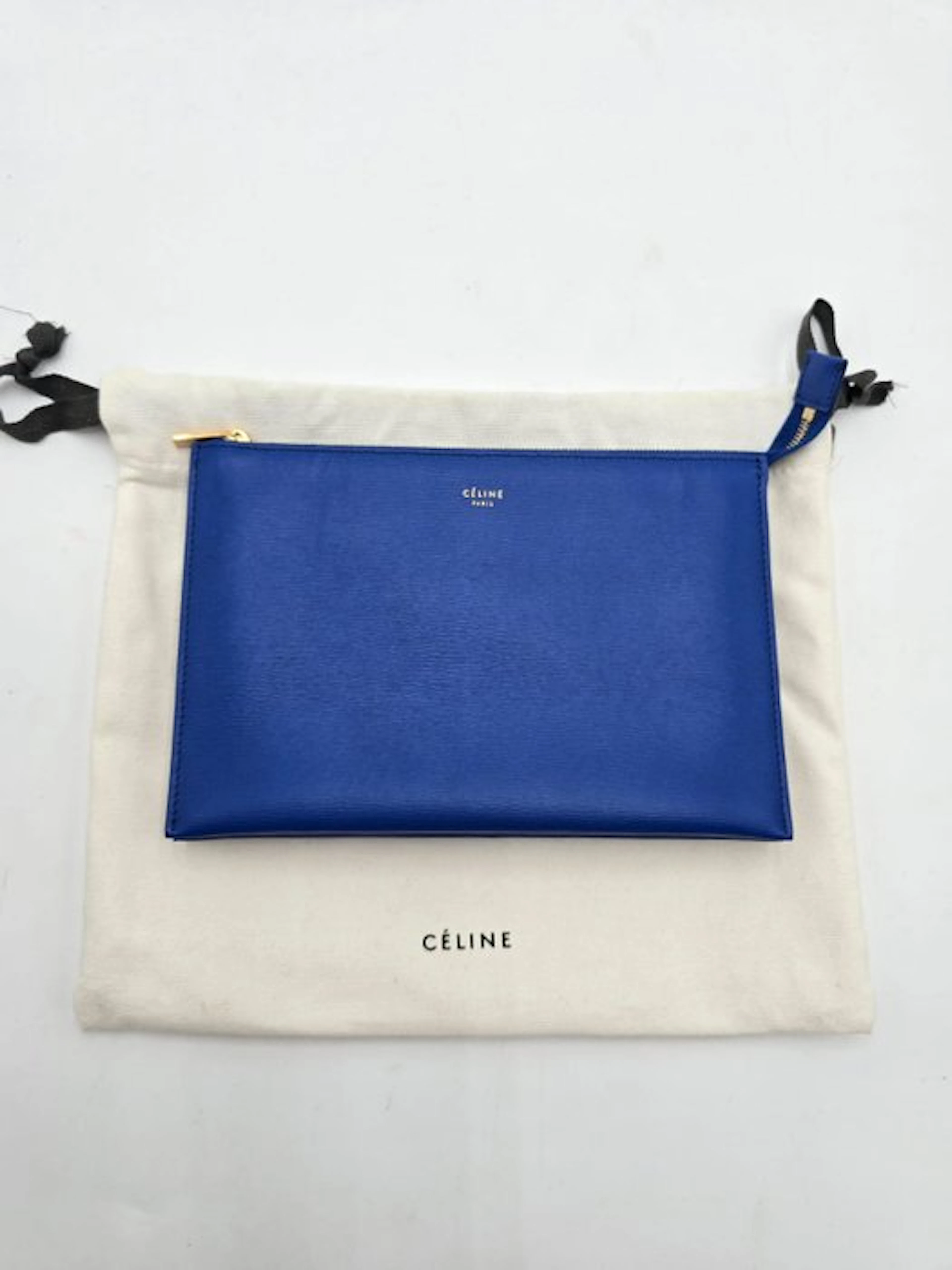 Céline - Pochette Celine Trio in Blu Elettrico - Clutch bag