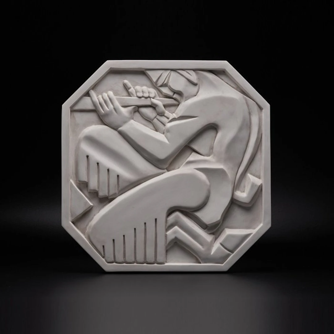 Naar Marcel Bouraine 'Satyr met Fluit' - Relief