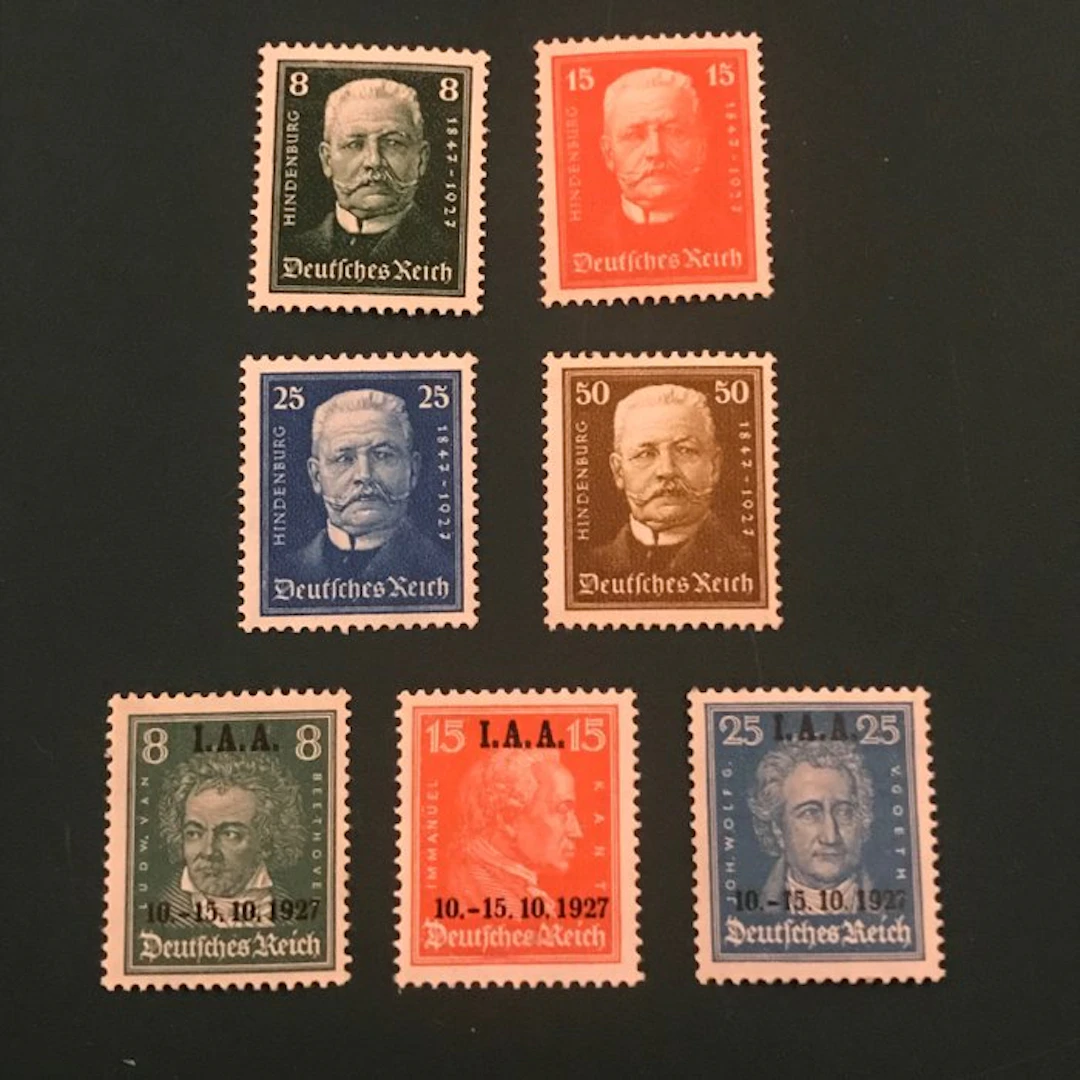 German Empire 1927 - Complete year with IAA - MNH - Michel 403/409