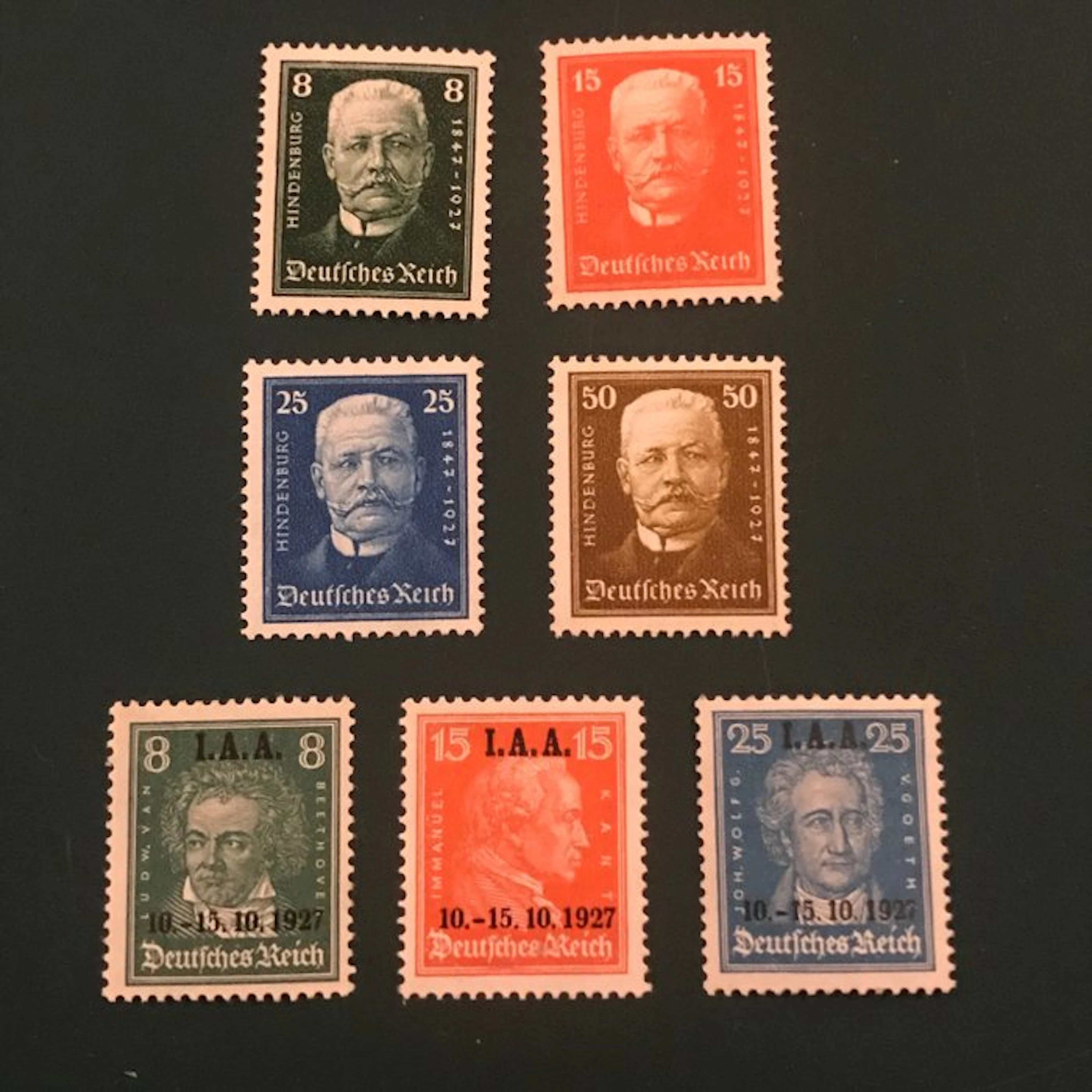 German Empire 1927 - Complete year with IAA - MNH - Michel 403/409