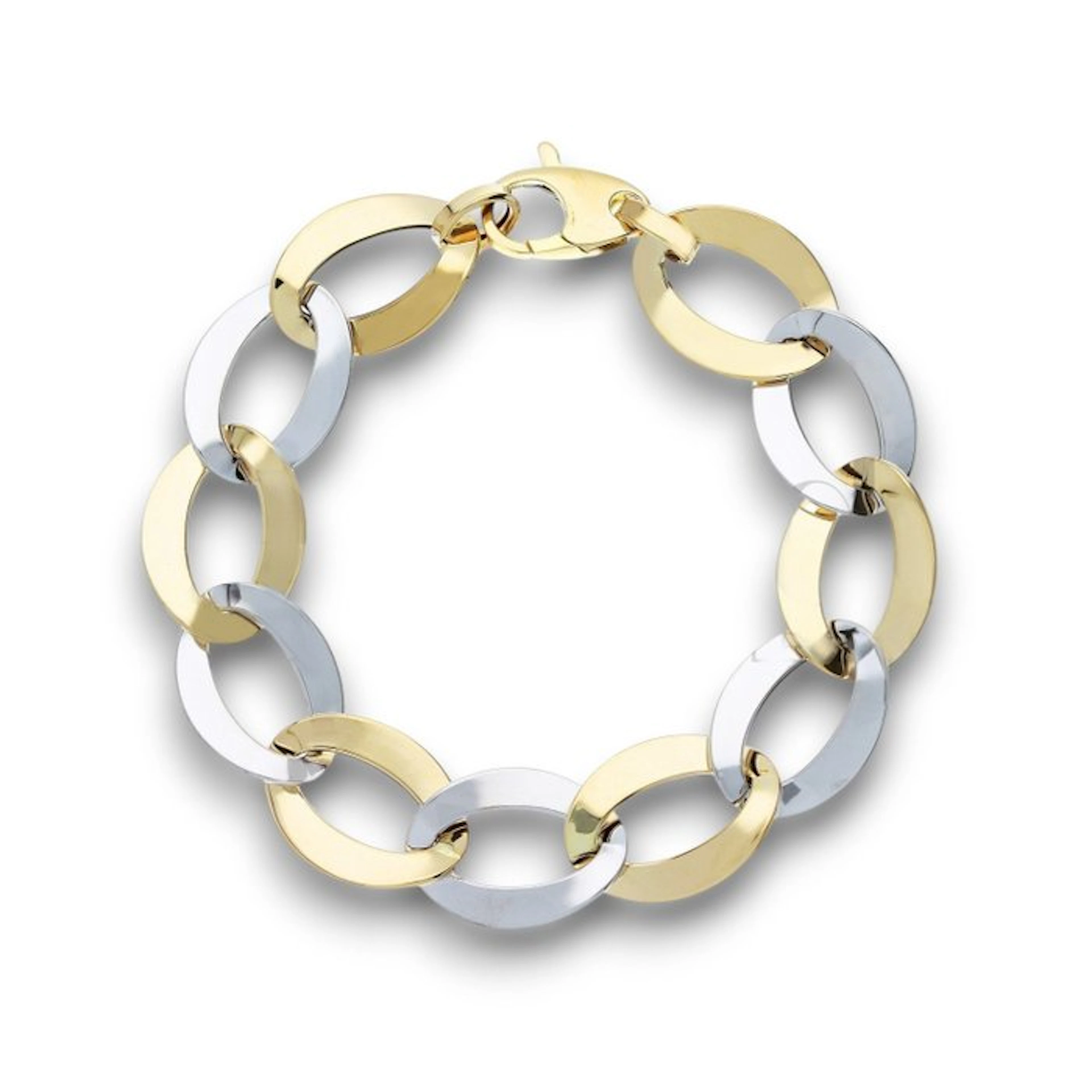 Bracelet - 18 kt. Yellow gold, White gold - Chain bracelet 9.8 g