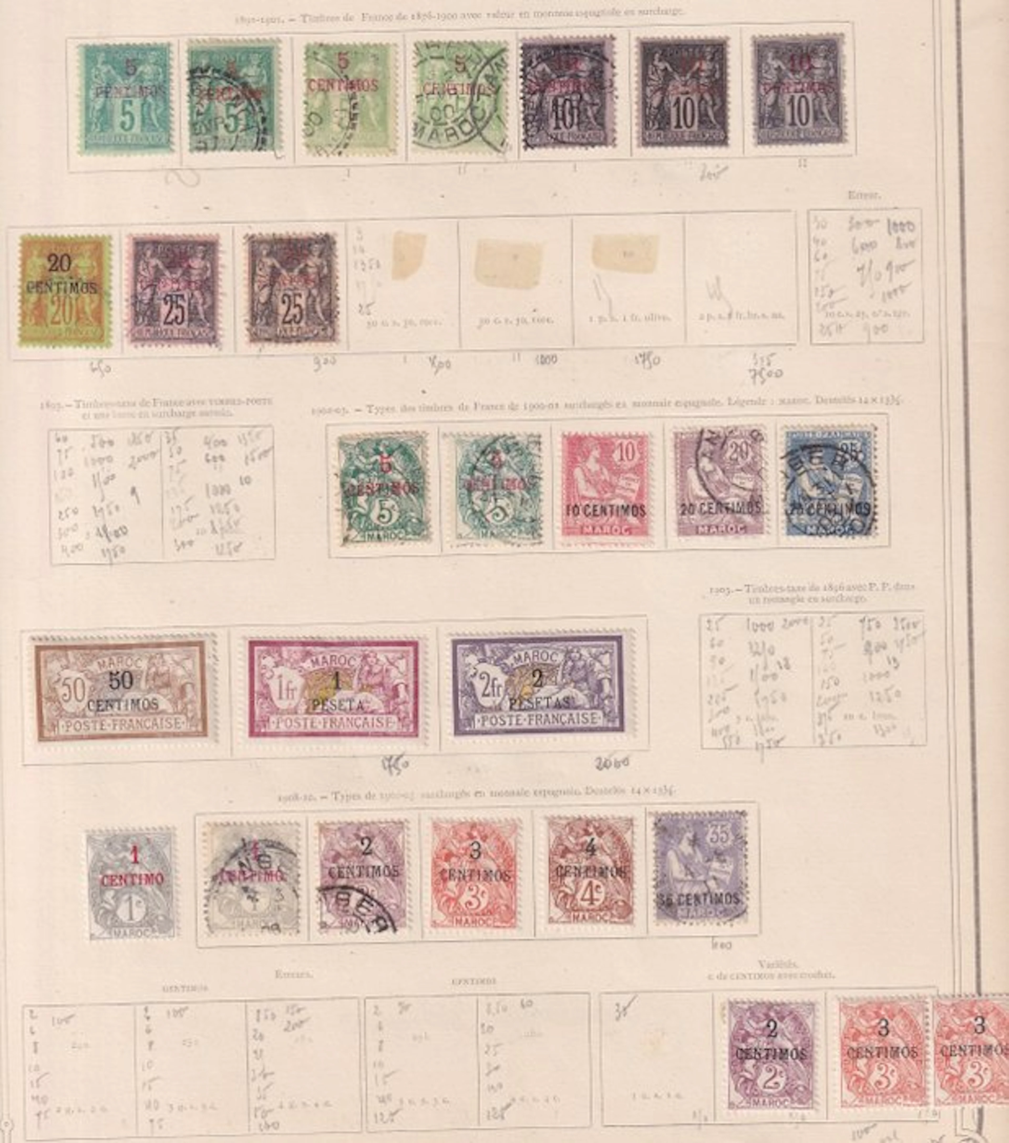 Morocco 1891/1911 - côte 900€