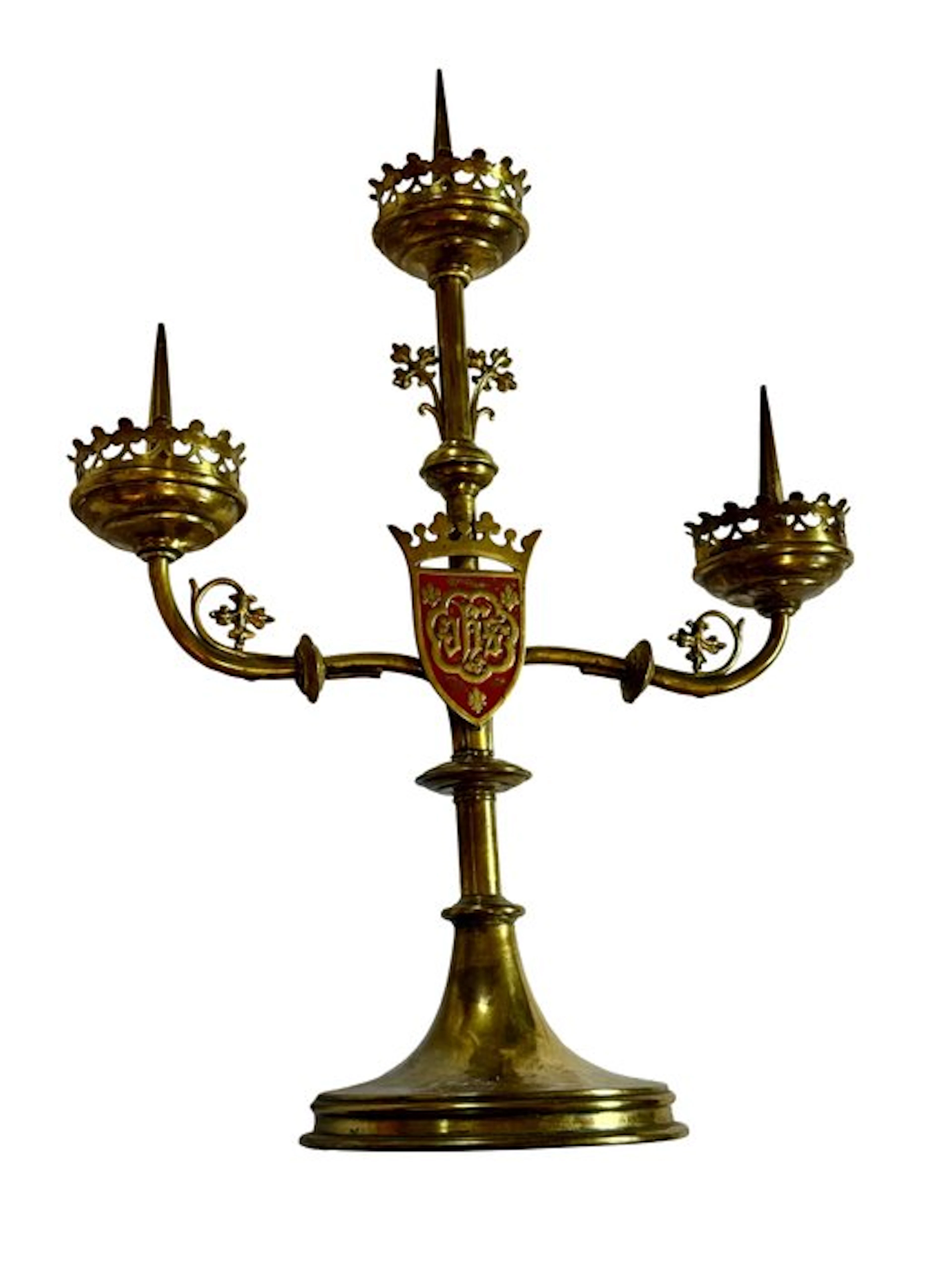 Antique Brass Candelabra - Brass - 1930-1940 - 60 cm