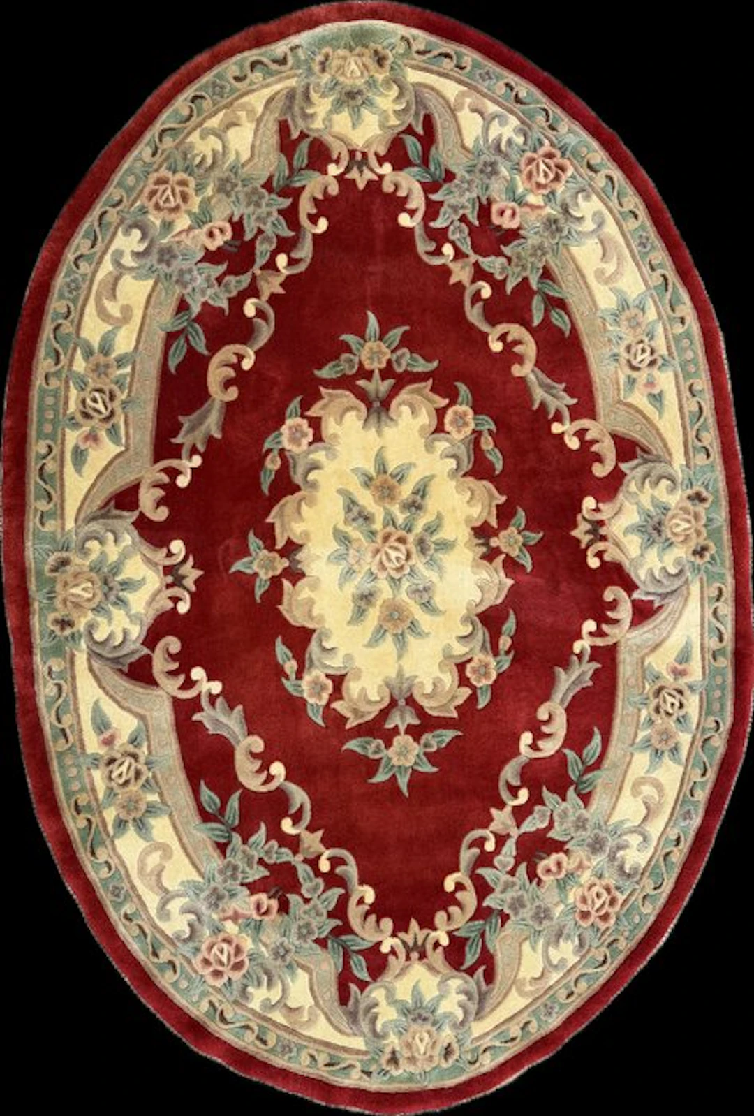 Round Aubusson China - cleaned - hand-knotted - wool - Carpet - 266 cm - 180 cm