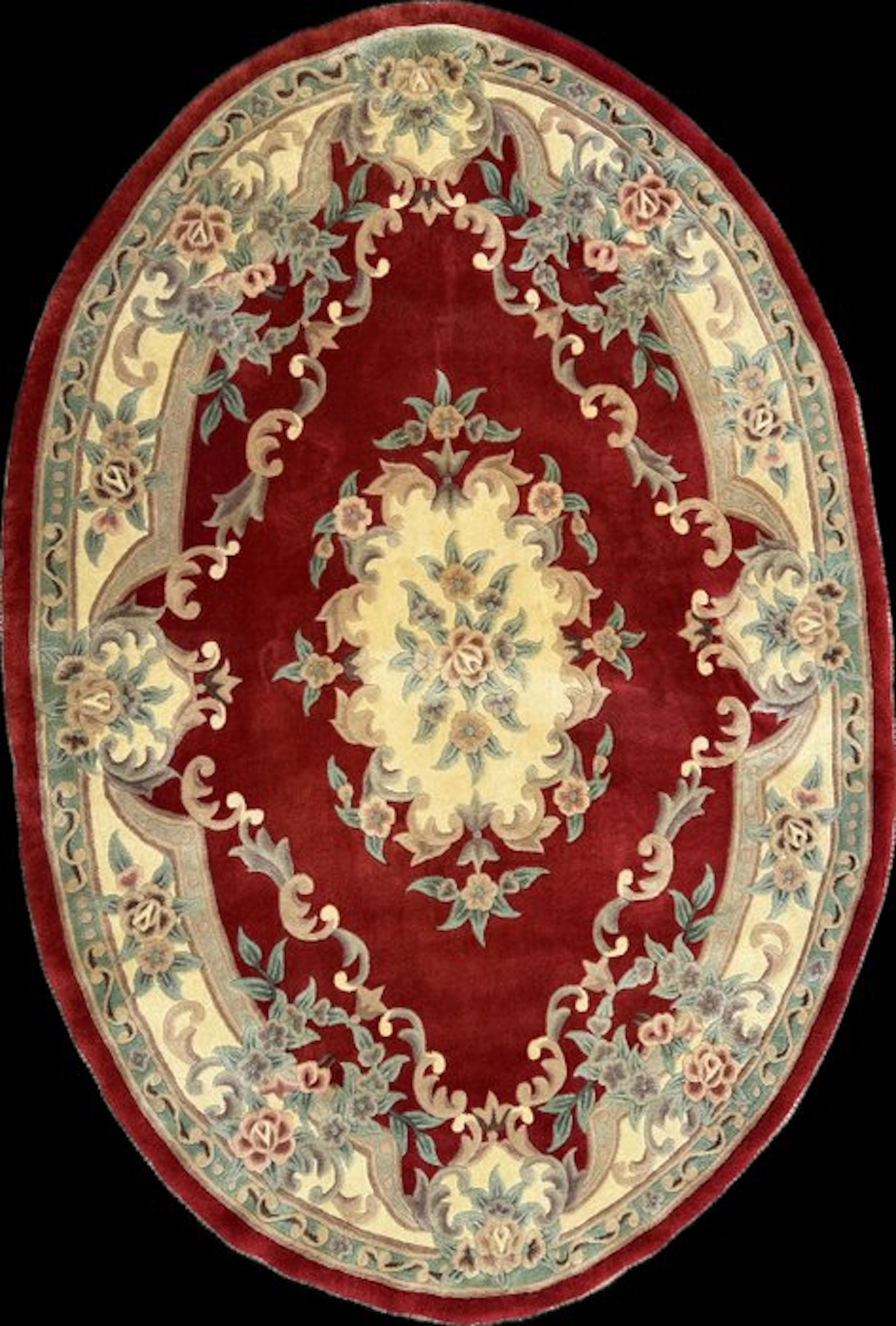 Round Aubusson China - cleaned - hand-knotted - wool - Carpet - 266 cm - 180 cm
