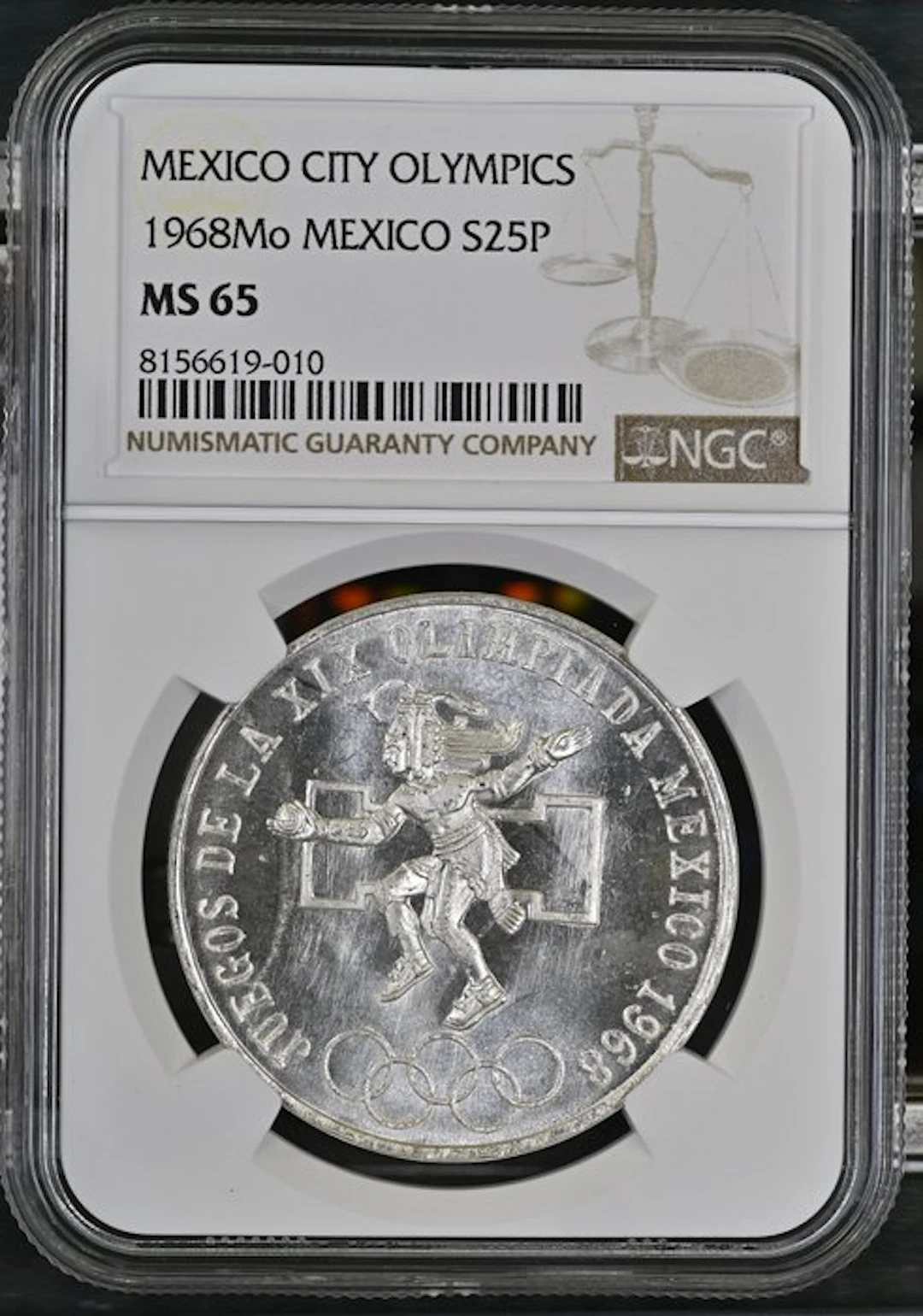Mexico. 25 Pesos 1968 - NGC MS65 (JJ.OO. México)