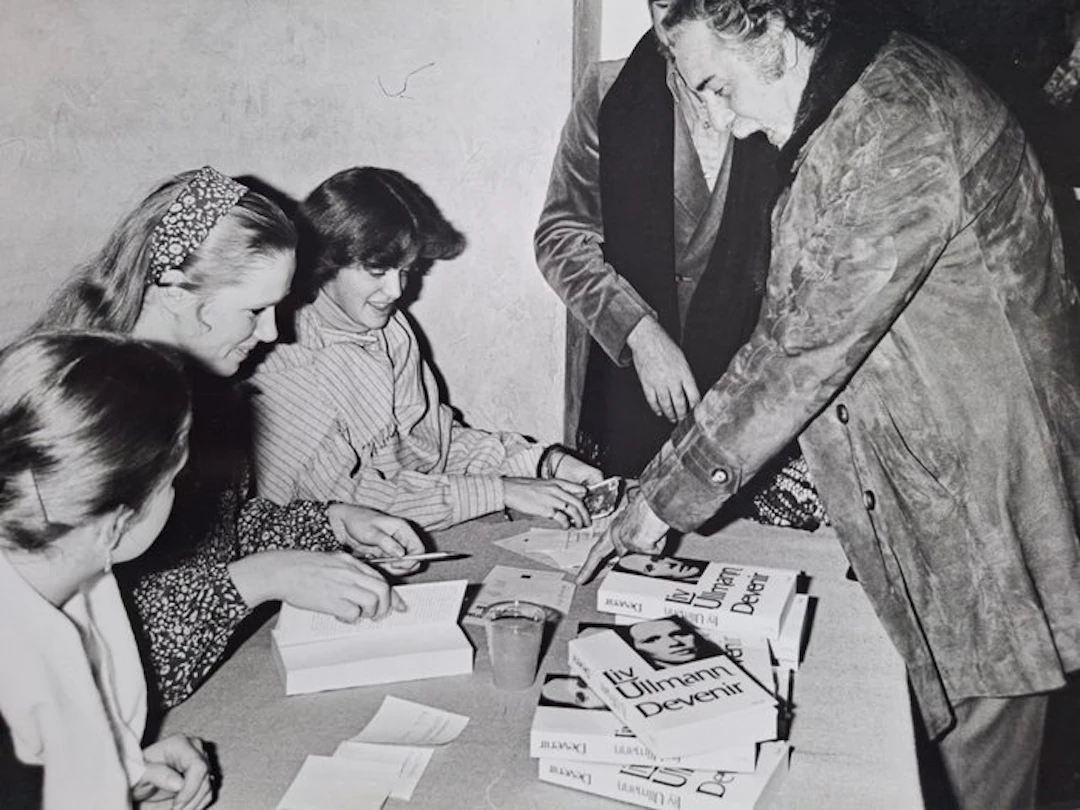 (x2) Daniel Angeli - Liv Ullmann & Fernando Rey, in Paris, 1977