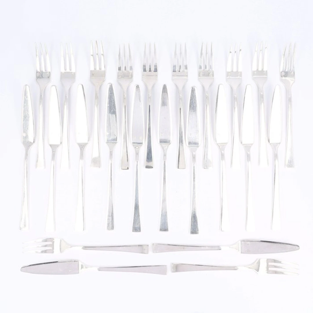 Christofle Visbestek model: Concorde - Cutlery set (24) - Silverplated