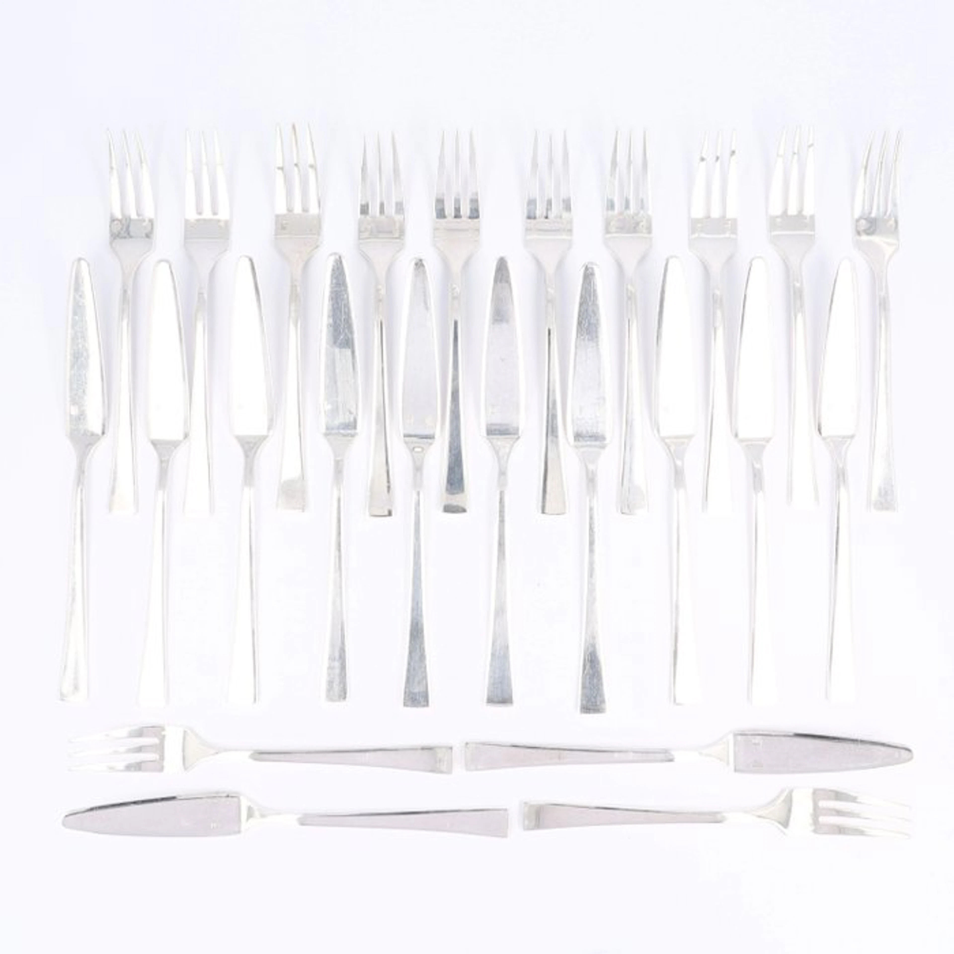 Christofle Visbestek model: Concorde - Cutlery set (24) - Silverplated