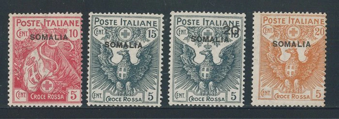 Italian Somalia - Red Cross, complete series no. 19/22.