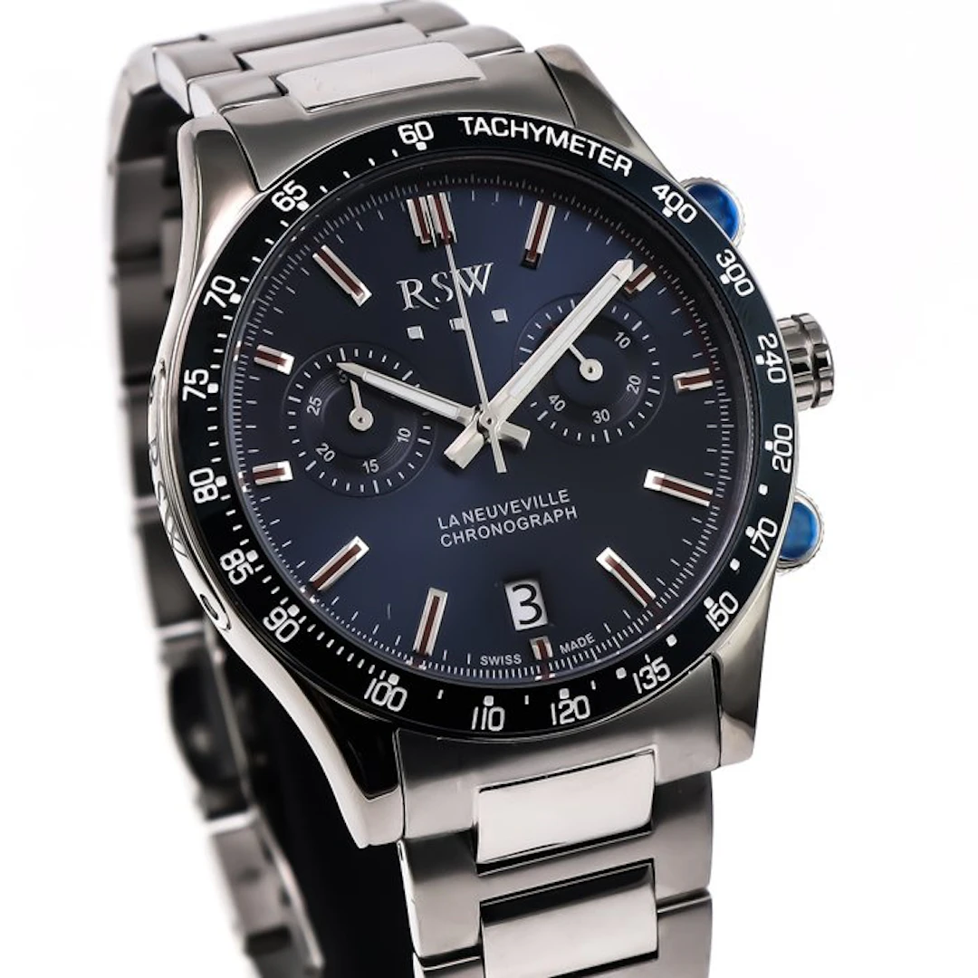 RSW - Swiss Made Chronograph Watch - RSWC130-SS-9 - No...