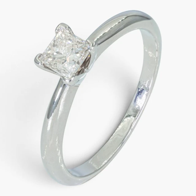 No reserve price - Ring - 14 kt. HRD, White gold - 0.40ct. tw. Diamond