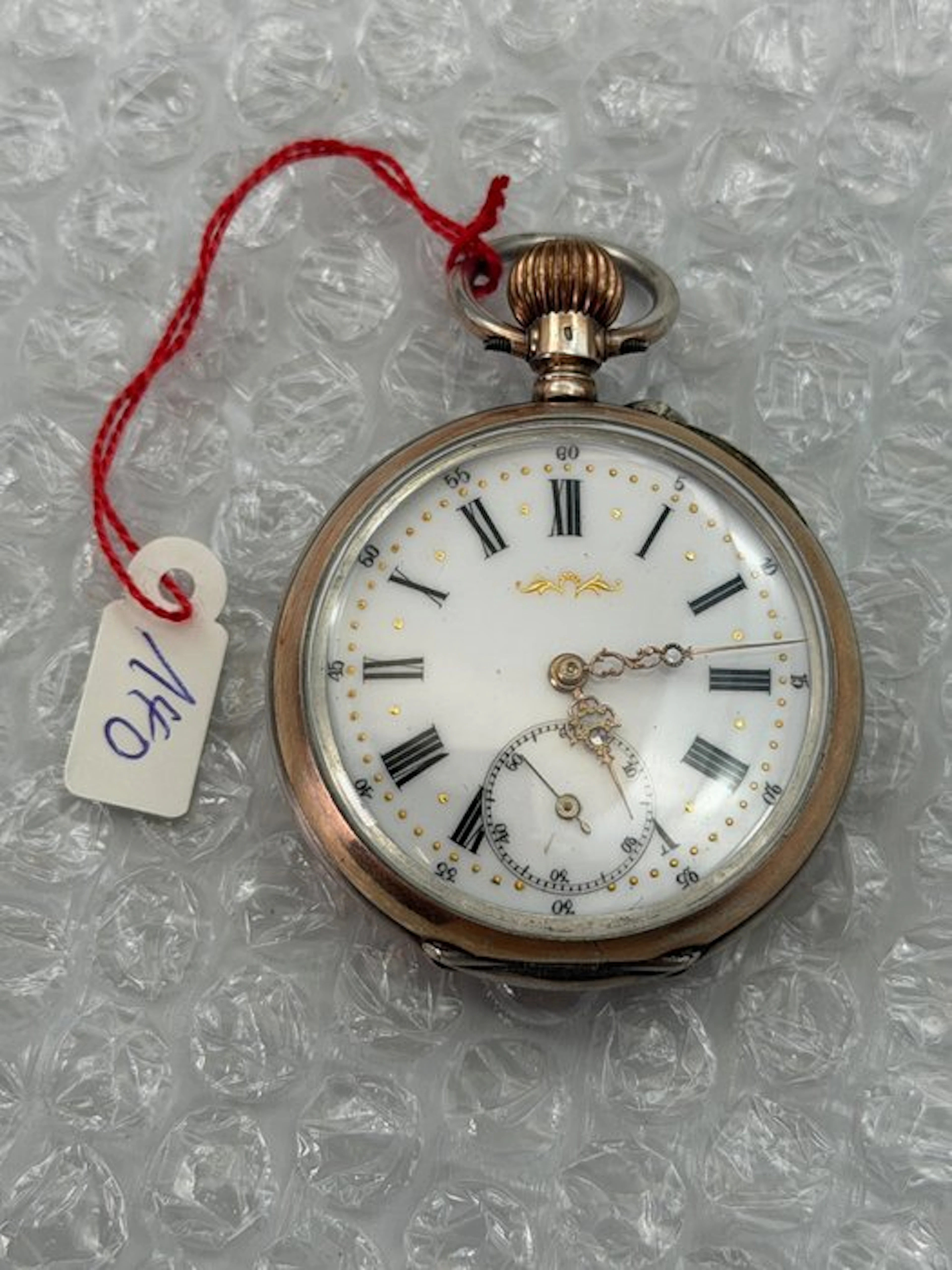 Mentor - Antique Swiss Pocket Watch – Galonné 800 Silver...