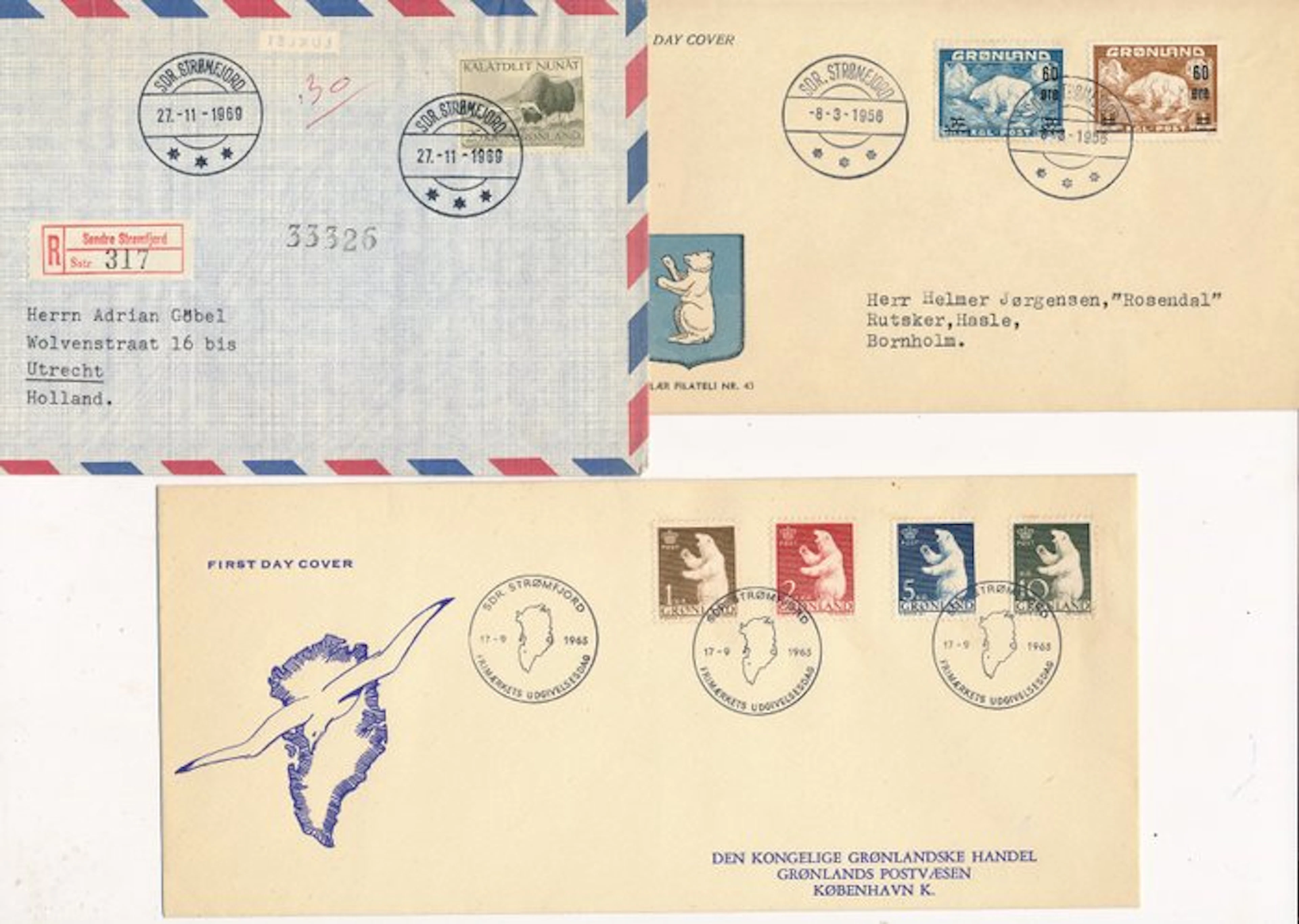 Greenland 1956/1969 - Batch of better FDCs, rare offer