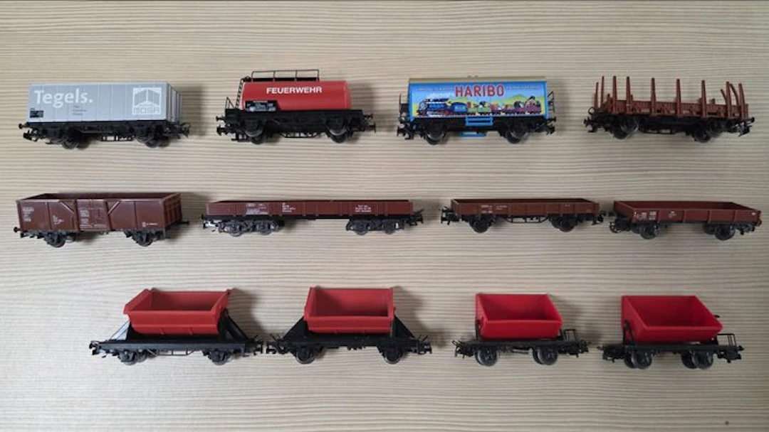 Märklin H0 - Model train wagon (12) - 12 freight wagons - DB