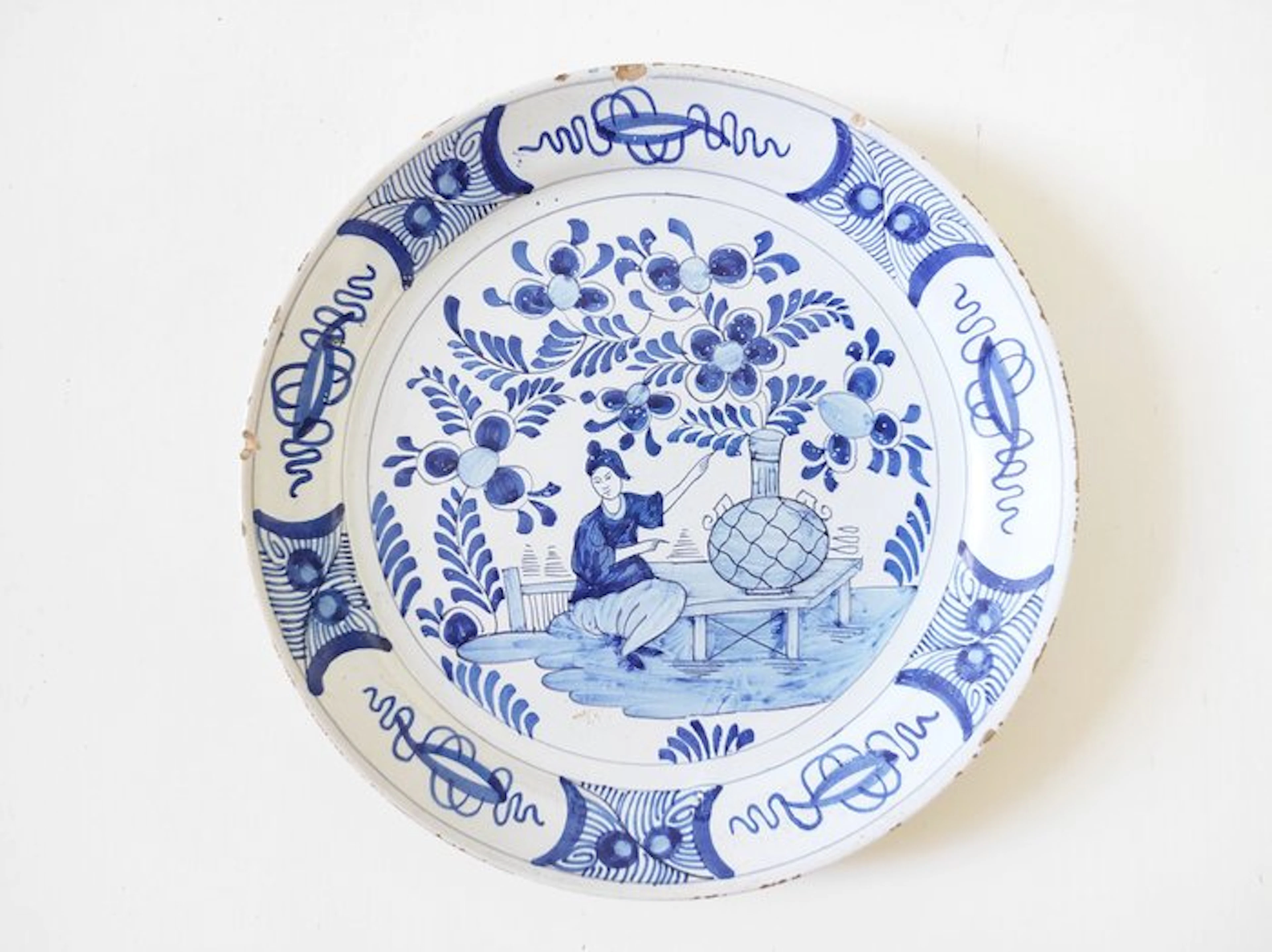 Delft ARK - Plate - Décor asiatique 18e - Delftware