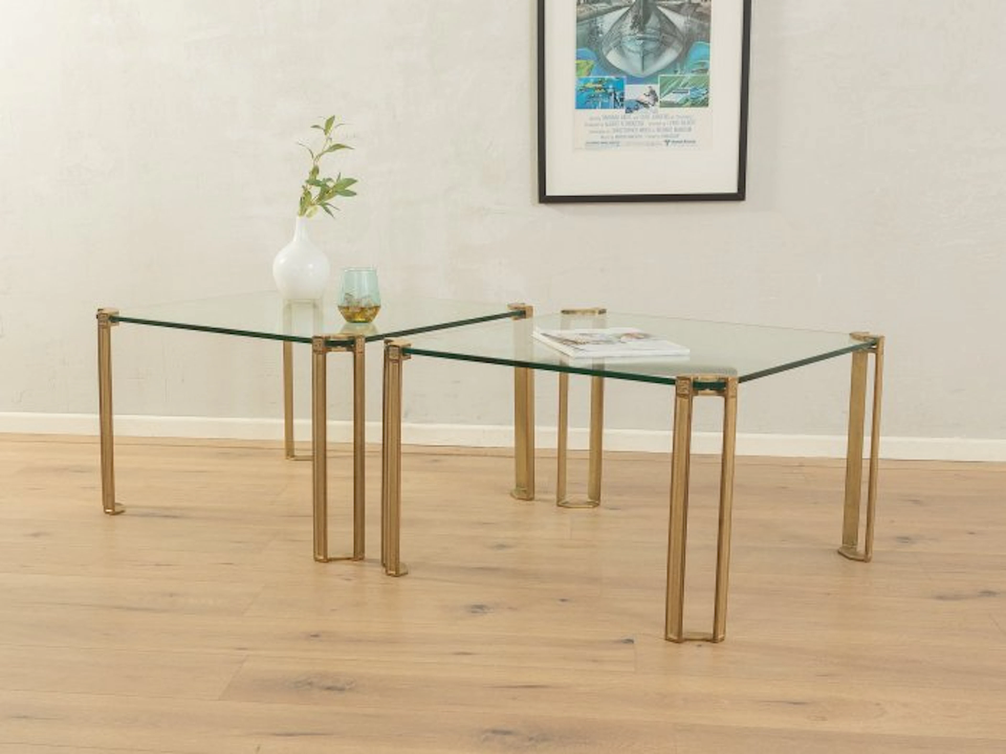 Peter Ghyczy - Coffee table (2) - T 24 - Glass, Brass - Wonderful coffee tables