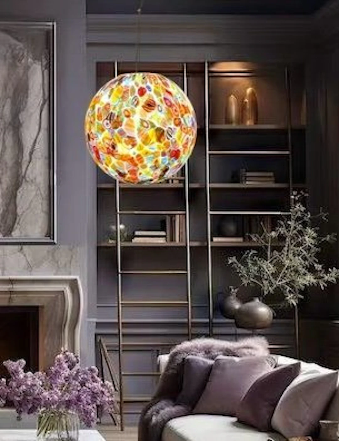 MIMU interior - Chandelier - Murrine Millefiori large D40 - Murano glass