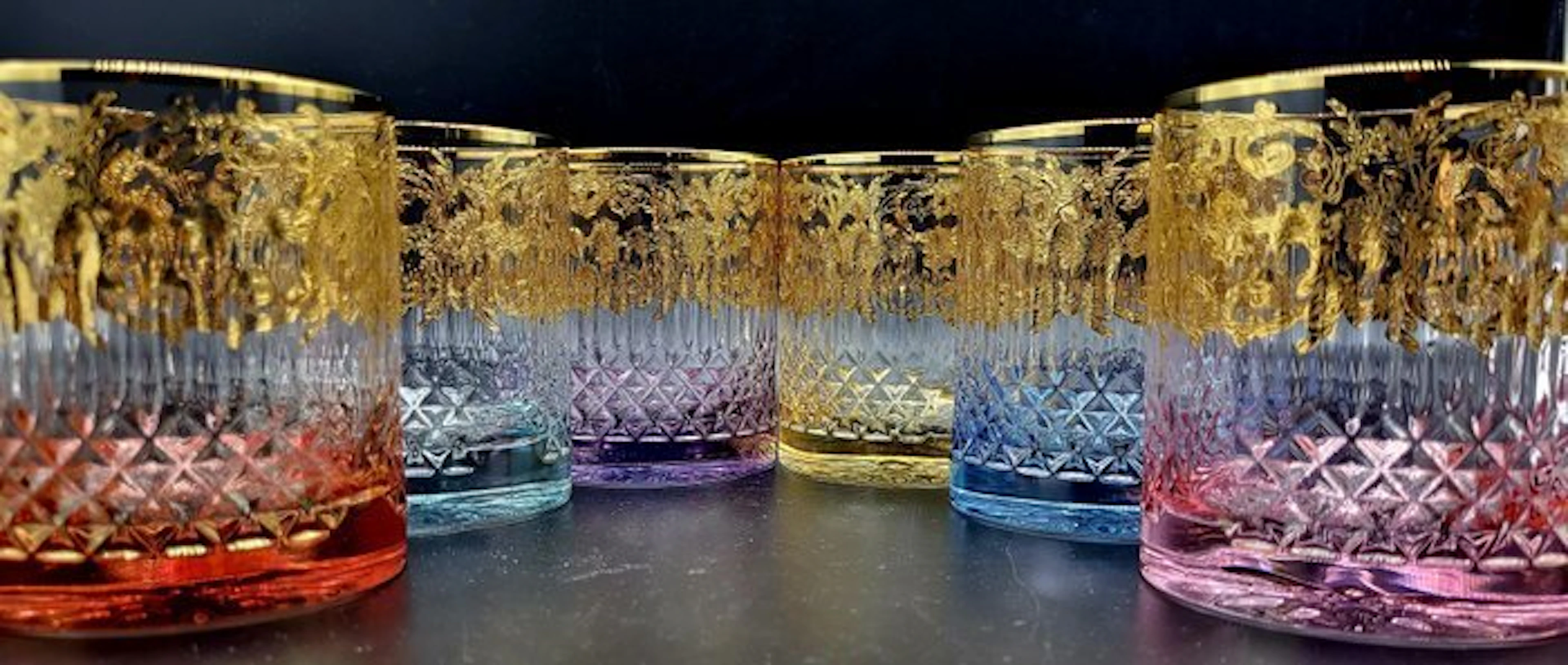 Whisky glass (6) - 24kt gold