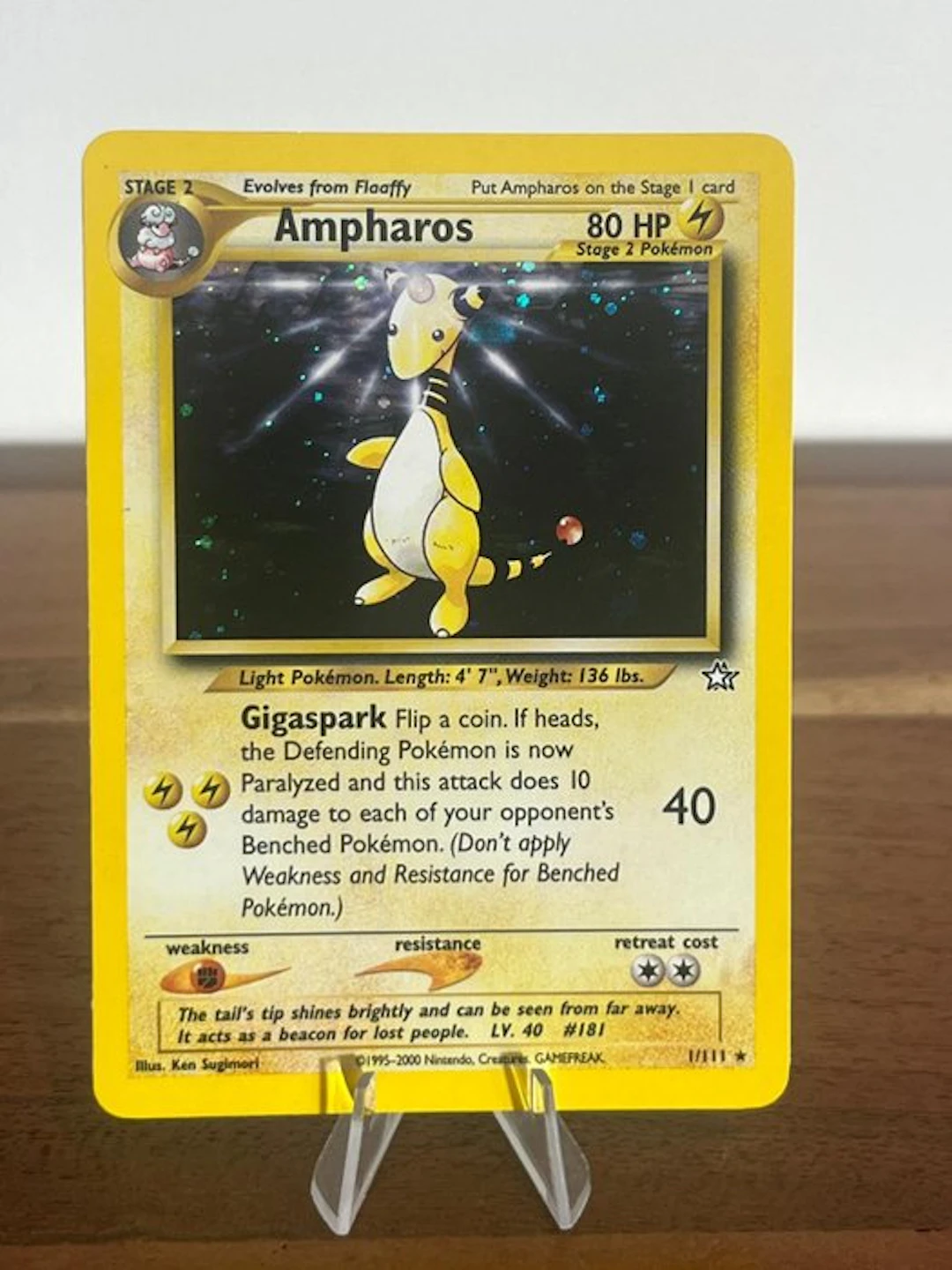 Pokémon - 1 Card - Ampharos 1/111 Foil - WOTC - Neo Genesis