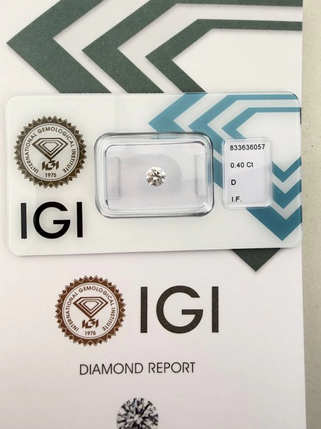 No reserve price - 1 pcs Diamond (Natural) - 0.40 ct...