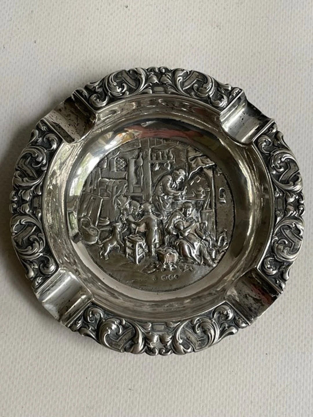 Zaanse Zilversmederij - Ashtray - .835 silver - Old Dutch decor