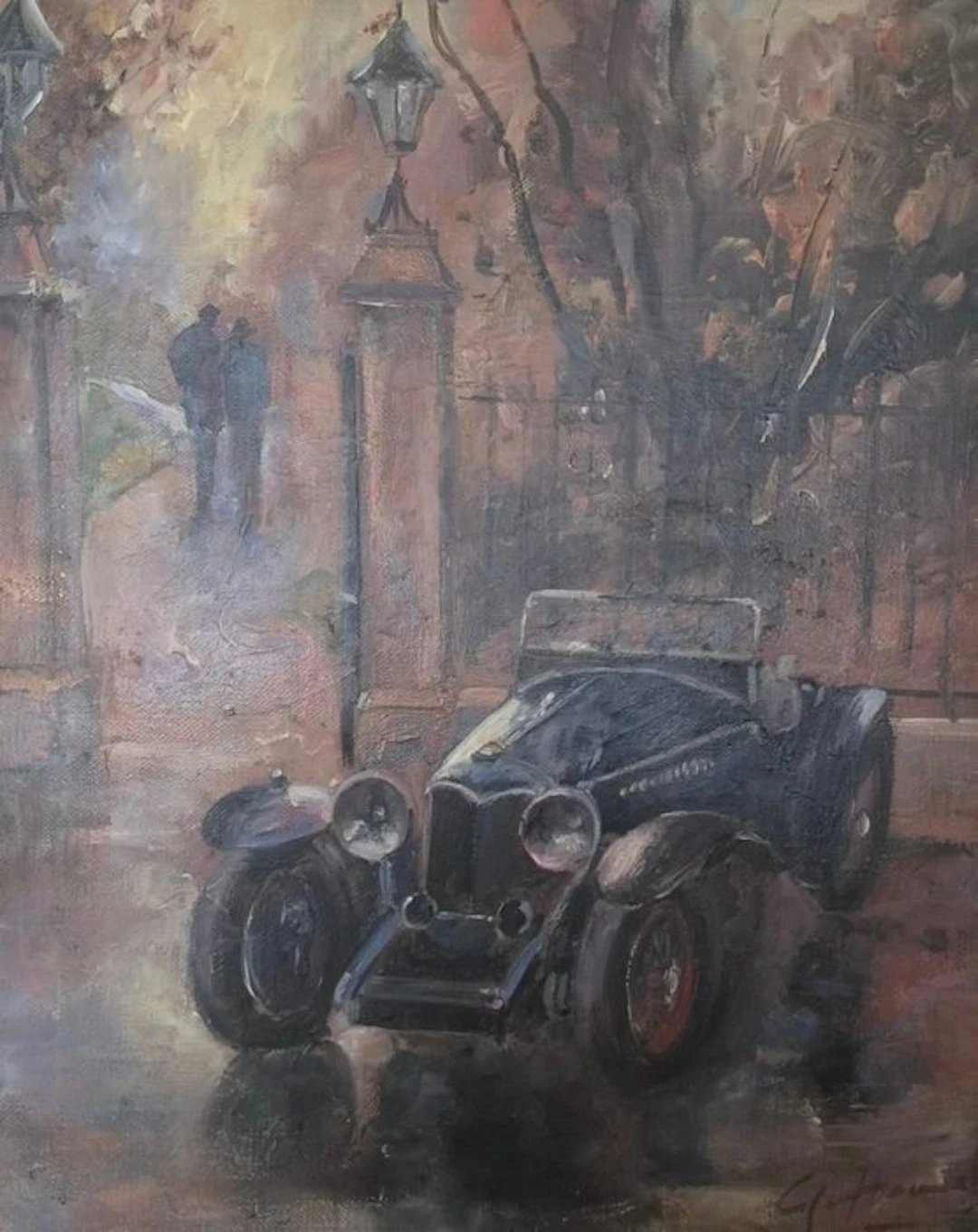 Attributed to Georges Hamel (1900-1972) - Automobile ancienne