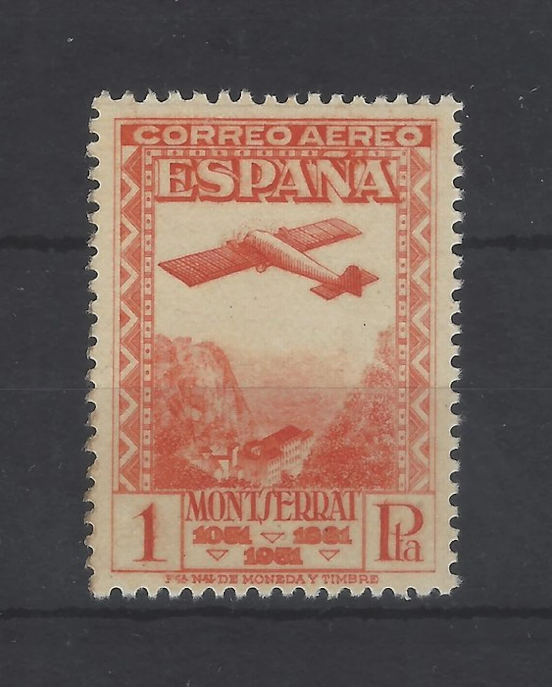 Spain 1931 - Montserrat - Color error - Edifil Especializado nº 654cc