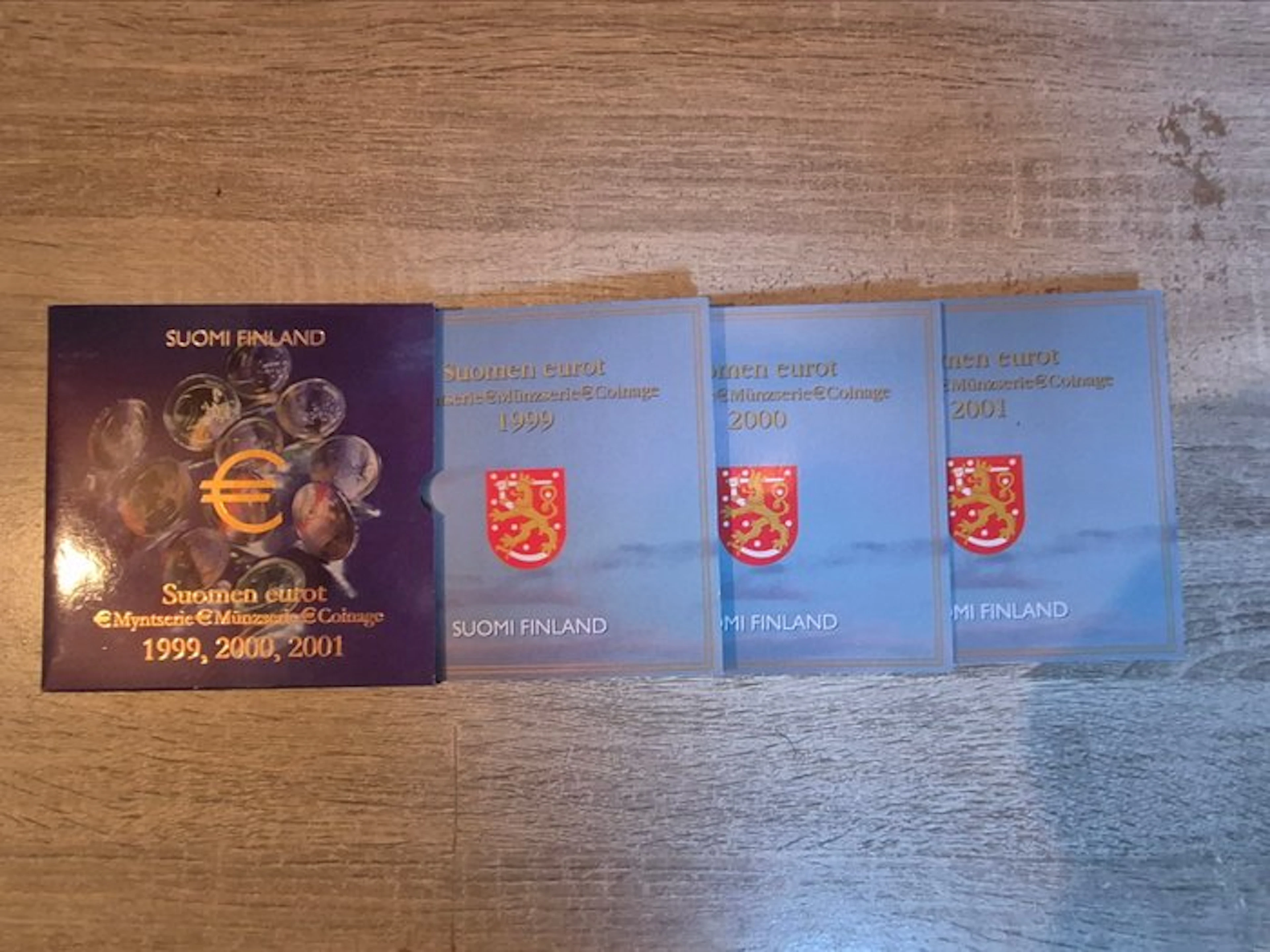 Finland. Year Set (BU) 1999/2001 (3 sets in Original Folder) (No reserve price)